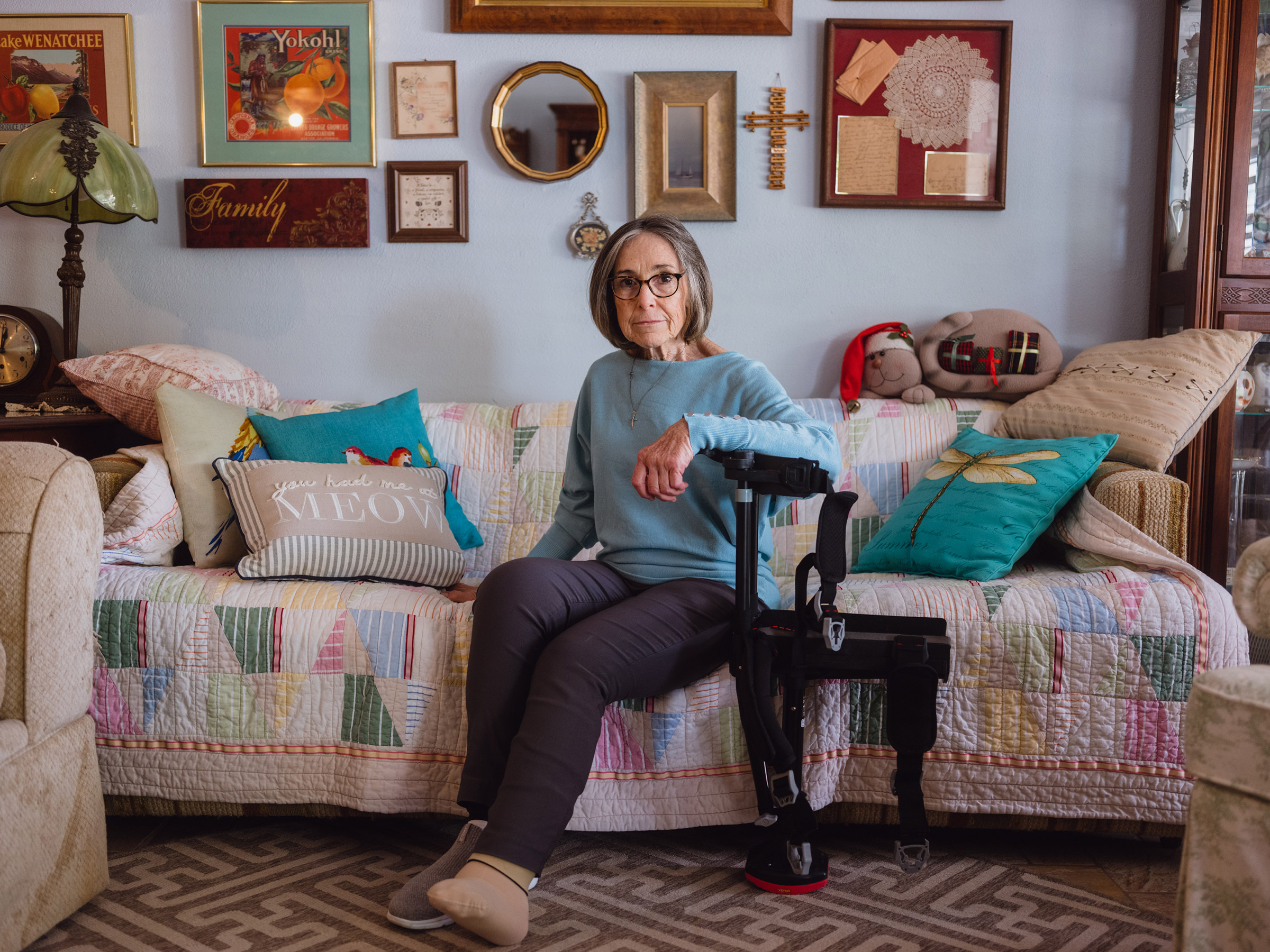 Pasadena, Texas - June 1, 2021:Nancy Thompson, 72, posed for a portrait in her home in Pasadena, Texas on June 1, 2021. Thompson, an elderly person recovering from a surgical procedure and a victim of repeated falls, received assistance from CAPABLE wher