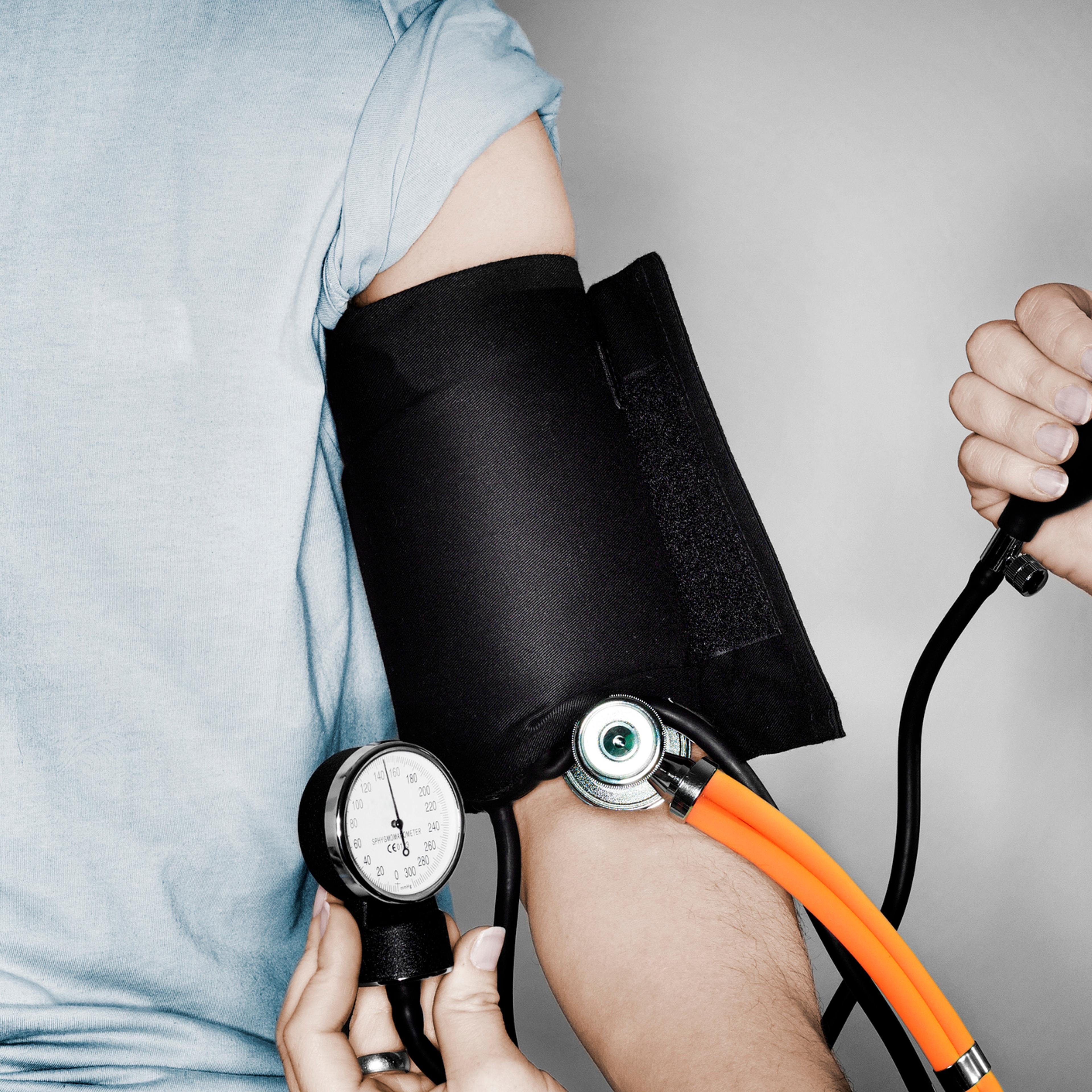 Man having his blood pressure checked