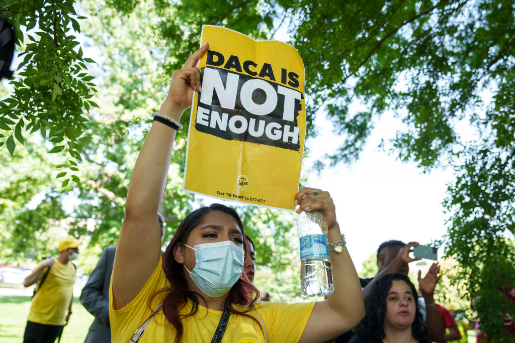 Immigration Advocates Rally On 10th Anniversary Of DACA Policy