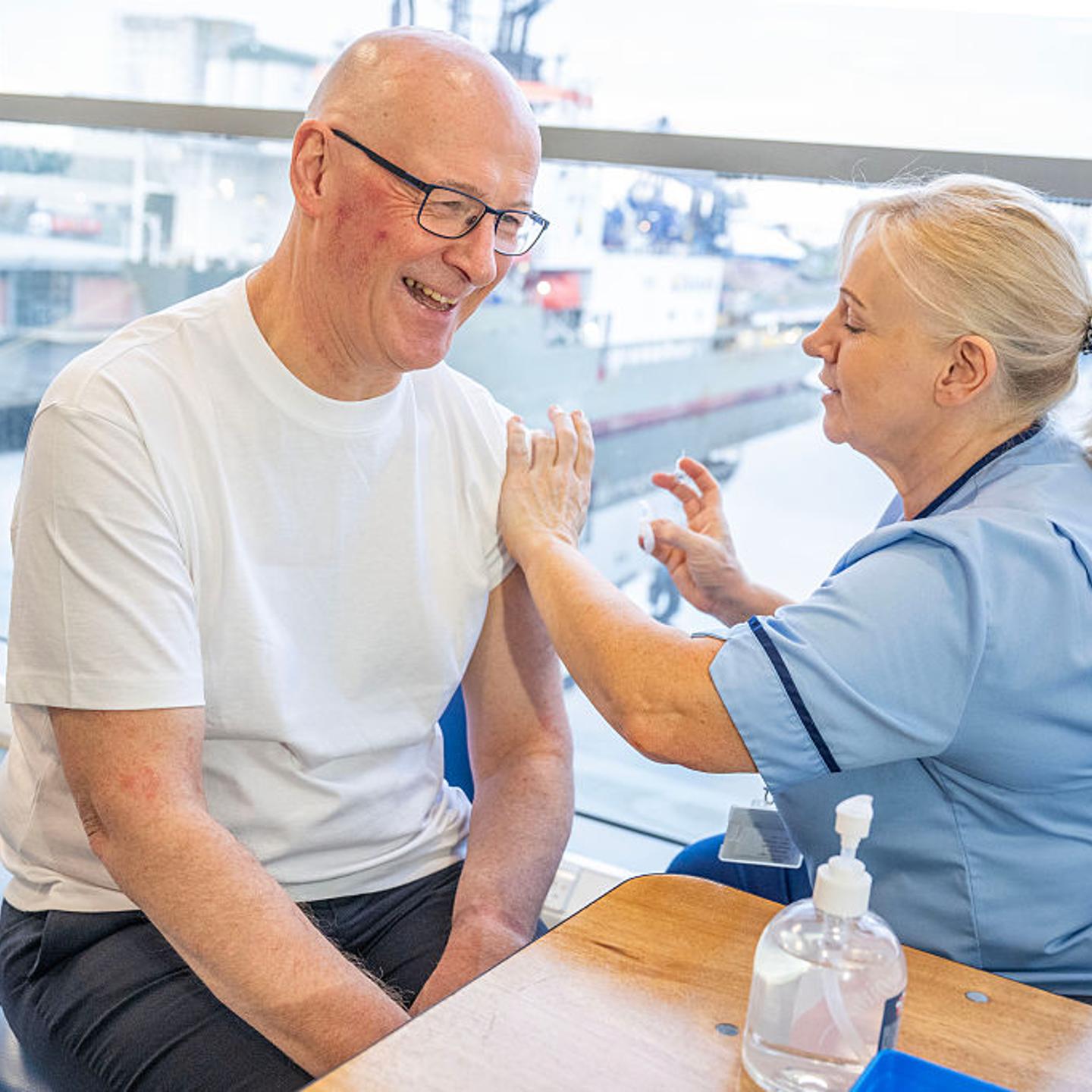 Scotland's First Minister Receives The Flu Vaccine