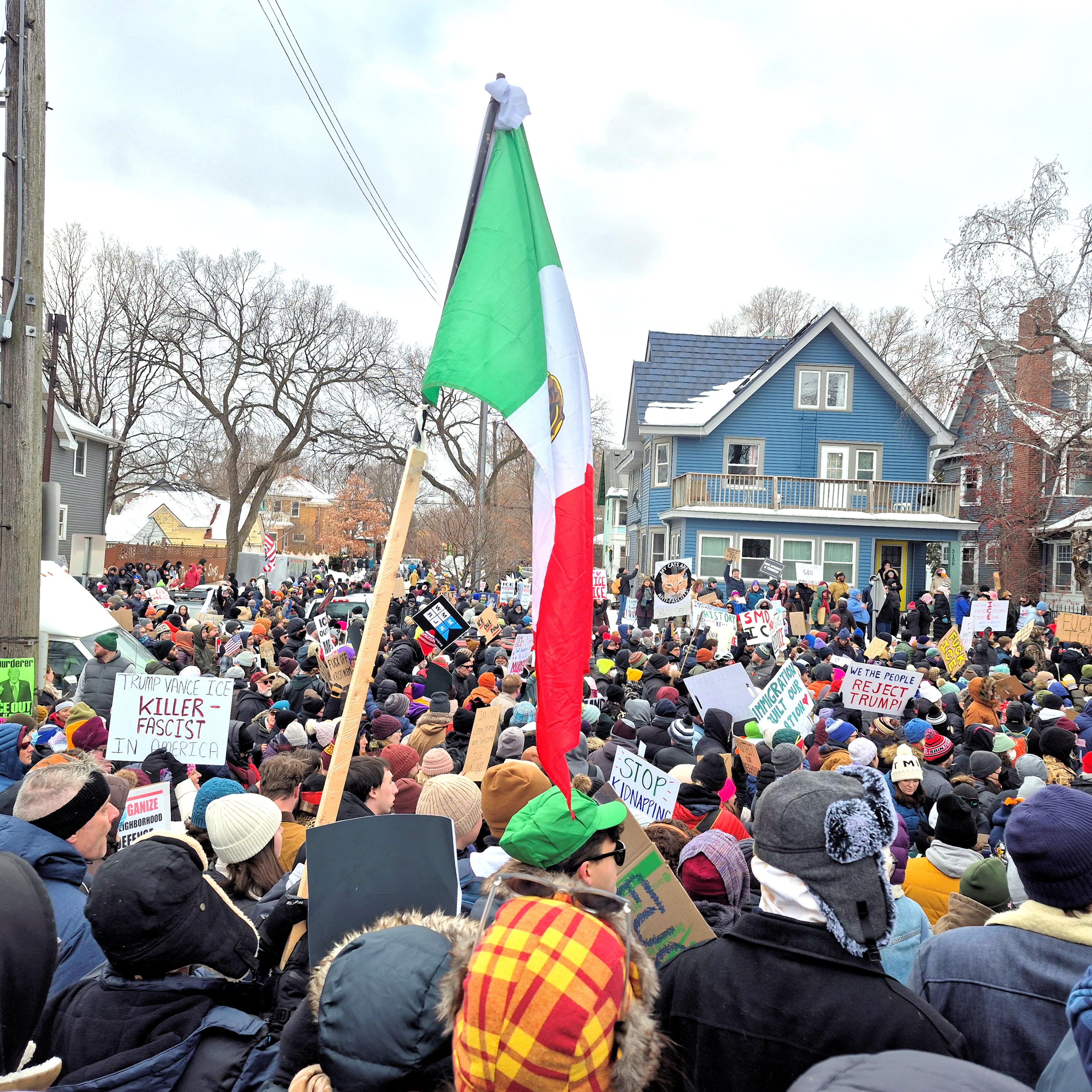Thousands gathered at Powderhorn Park in Minneapolis on Jan. 10, 2026 to protest ICE's presence in the city.