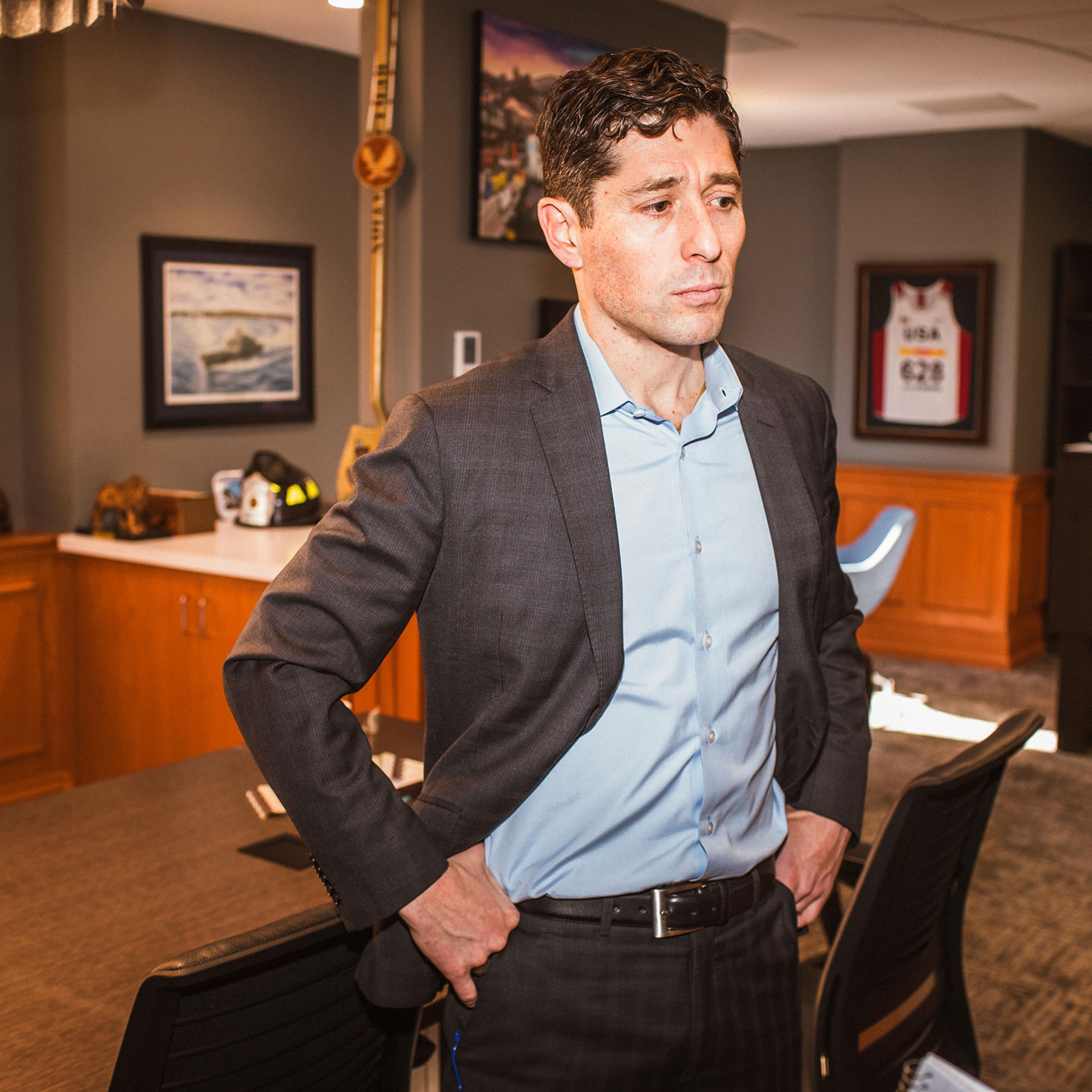 Mayor Jacob Frey at his office in City Hall; Minneapolis, Minnesota, Jan. 26, 2026. Erin Trieb for TIME