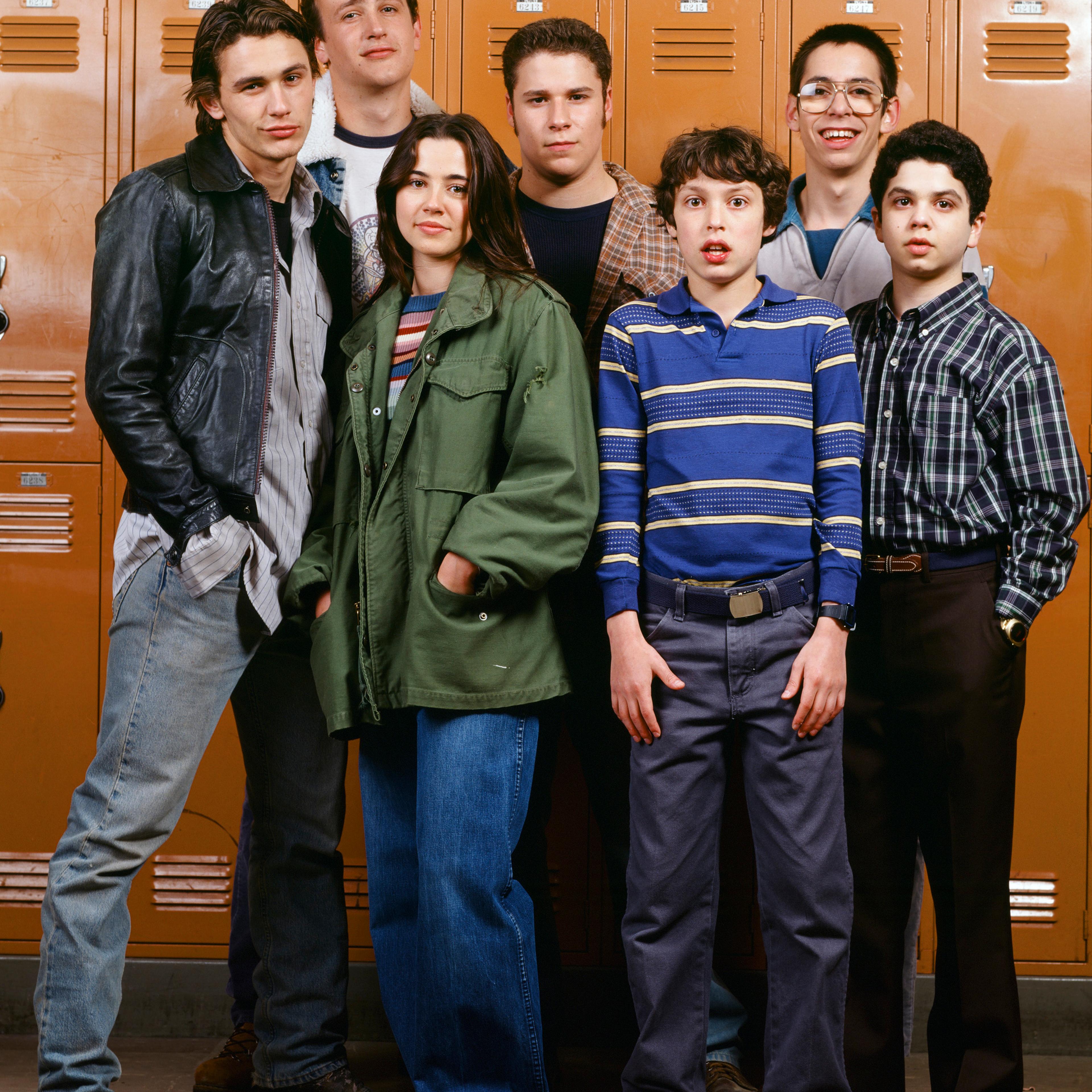 The cast of 'Freaks and Geeks' on Aug. 5, 1999.