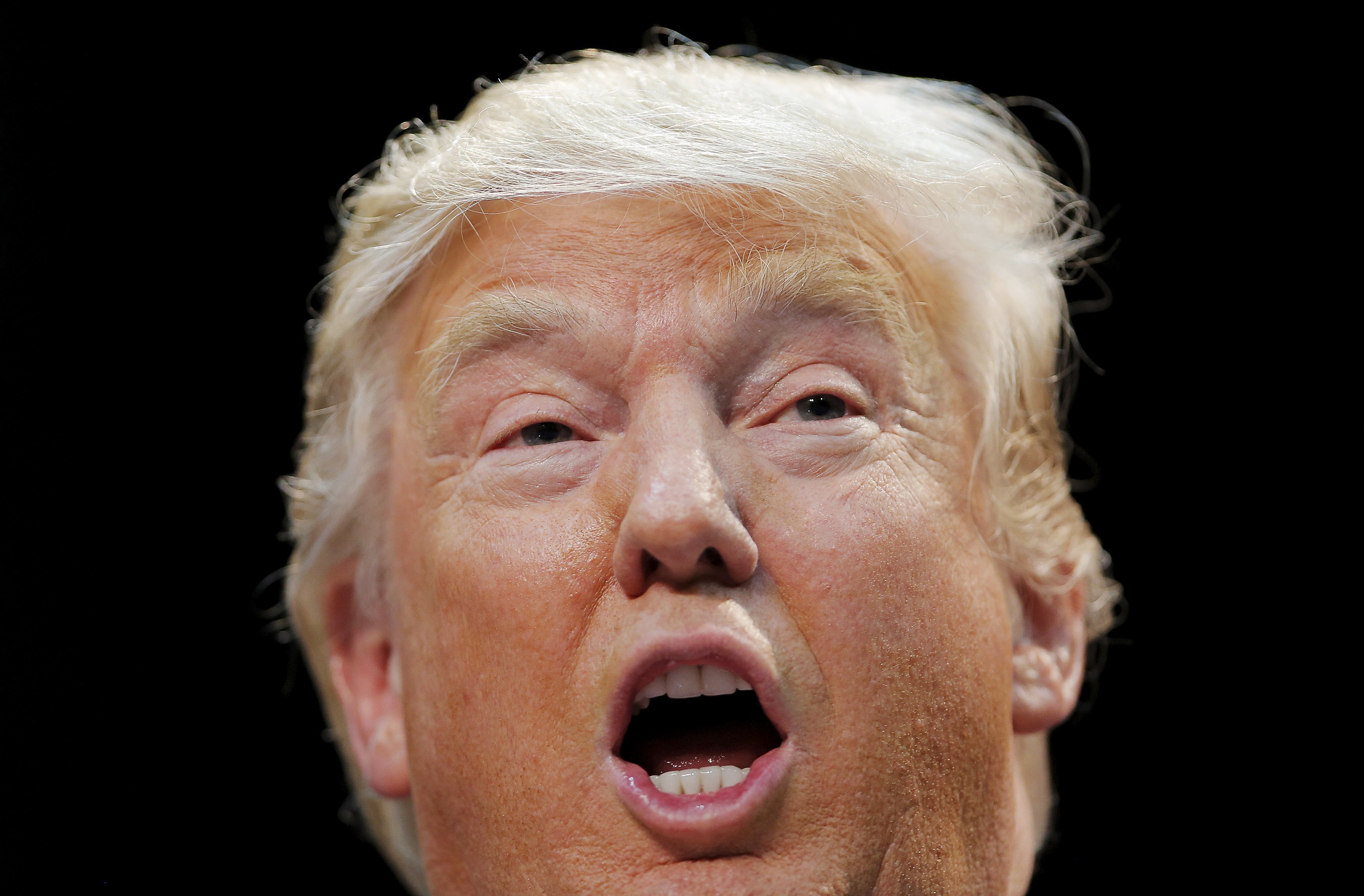 Republican presidential candidate Donald Trump speaks during a campaign event in Rock Hill