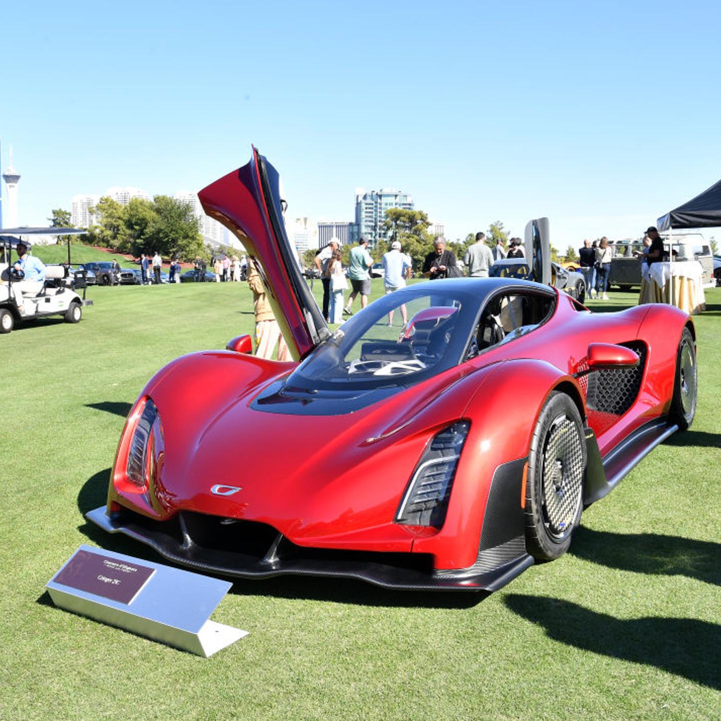 Czinger 21C displayed during the 2022 Las Vegas Concours d'Elegance at Wynn Las Vegas on Oct. 29, 2022 in Las Vegas, Nevada.