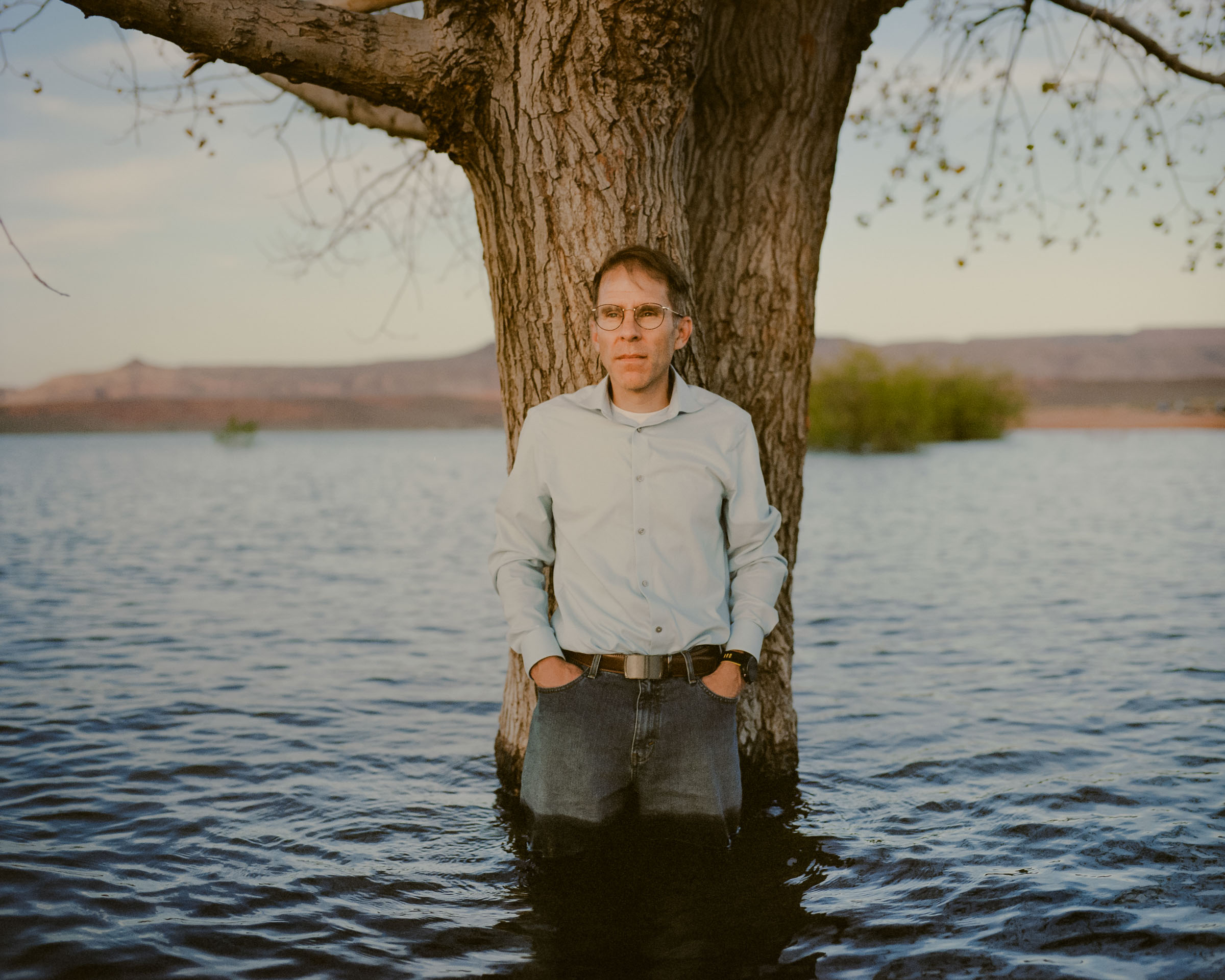 Waterman
Water district general manager Zach Renstrom in Sand Hollow Reservoir. Cast as a villain in the water crisis, Renstrom pivoted toward an ambitious conservation plan.