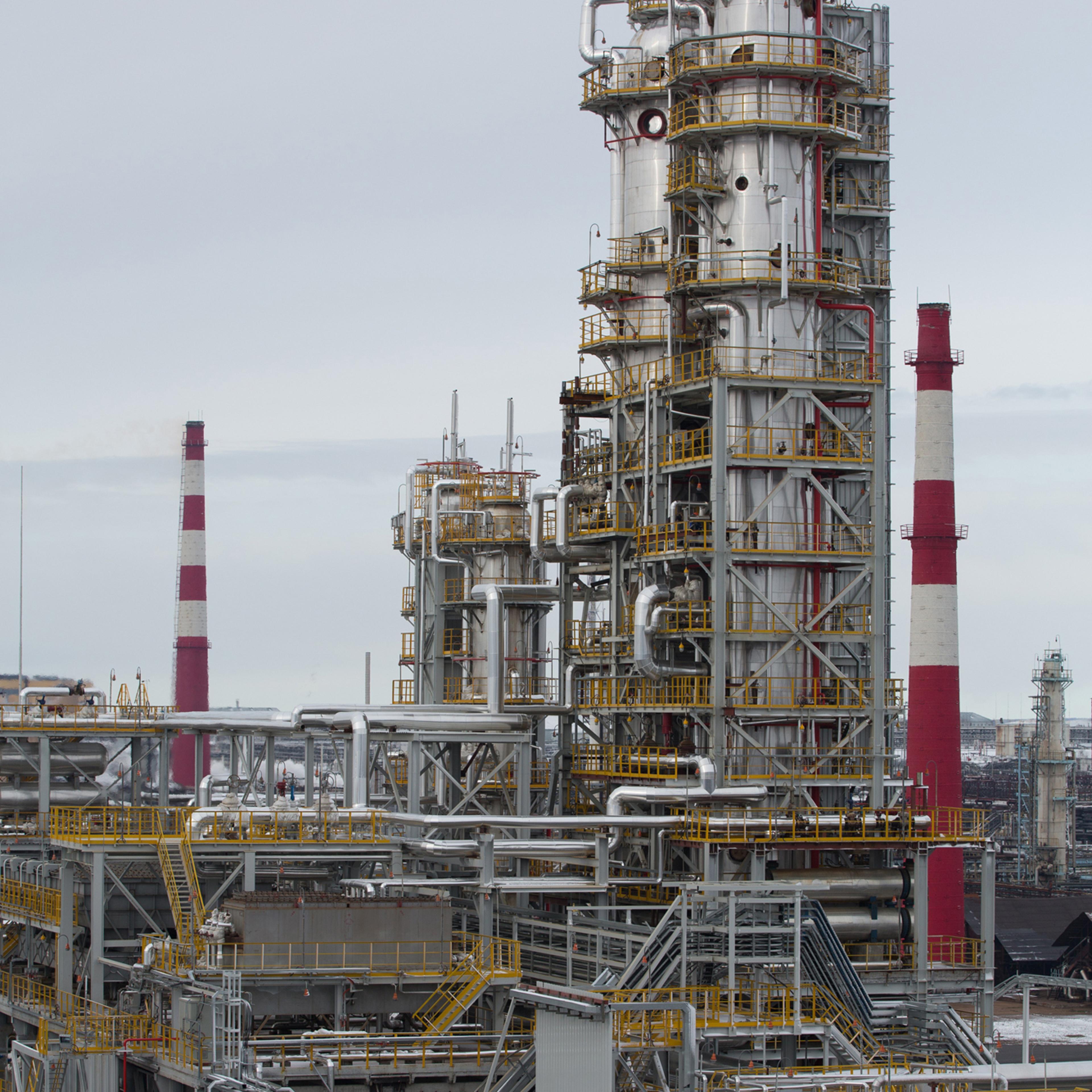 Oil refinery in Ufa, Russia, seen in April 2014.