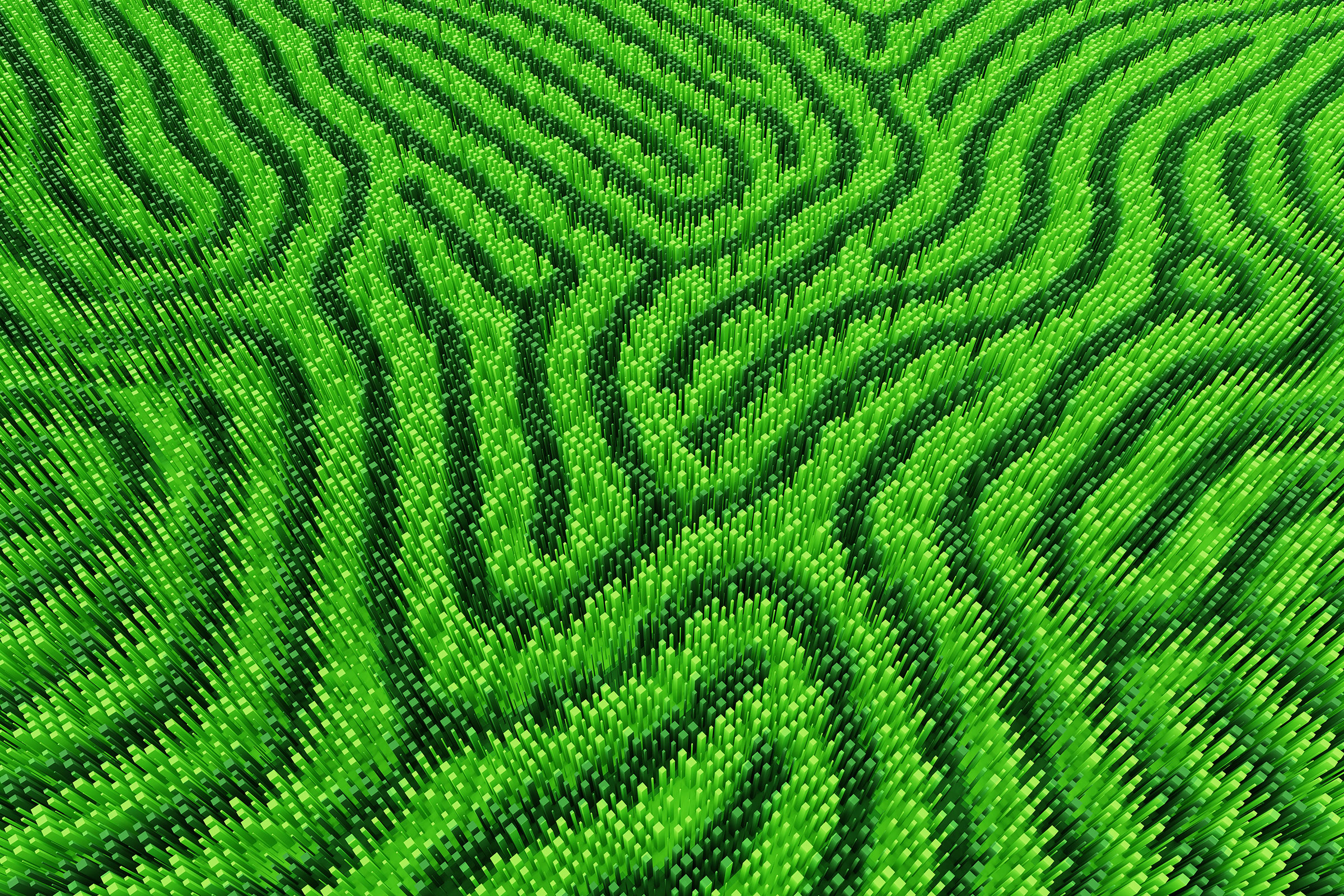 Green maze pattern abstract background