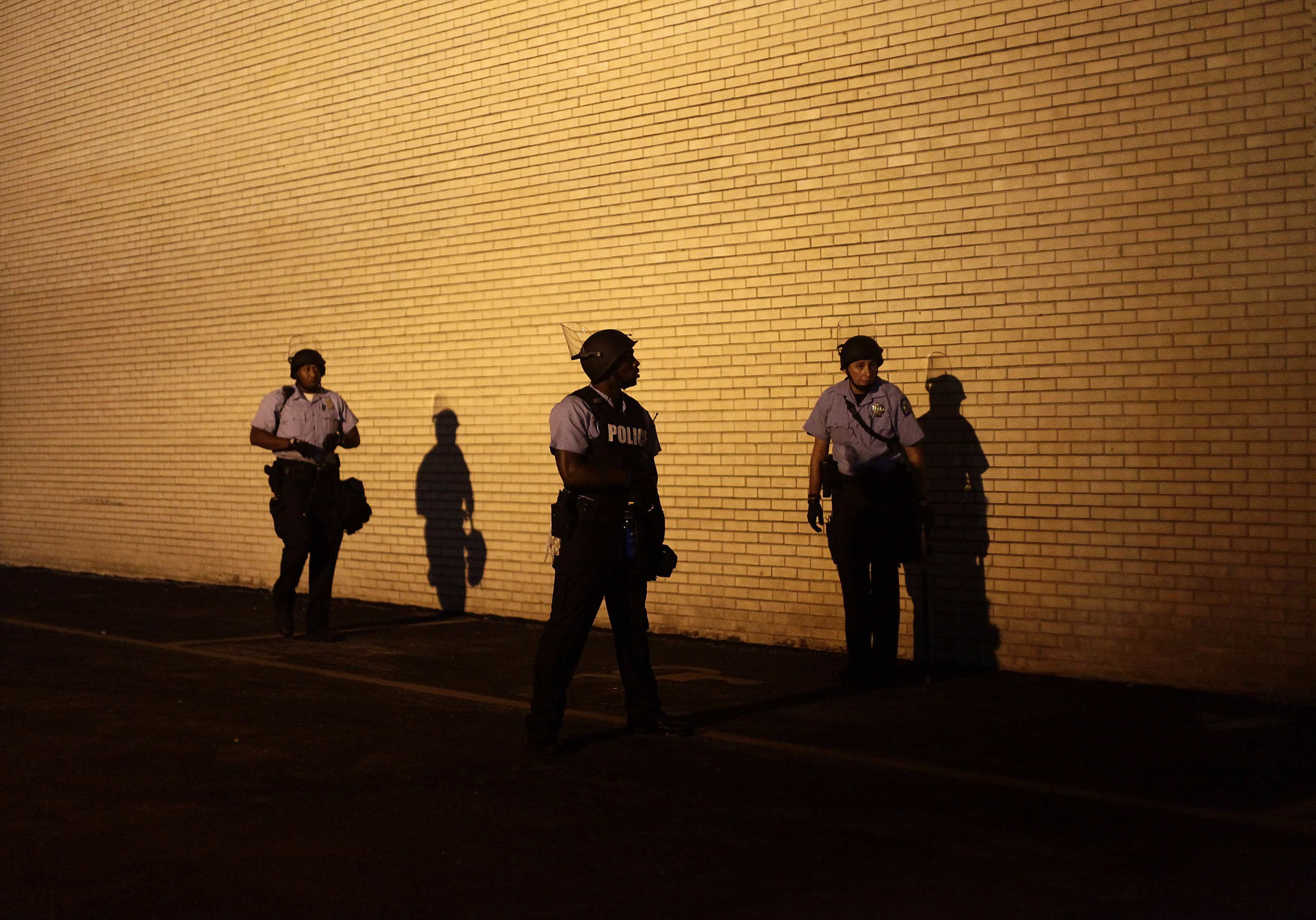 Ferguson Protests Stay Peaceful for the First Night Since Shooting