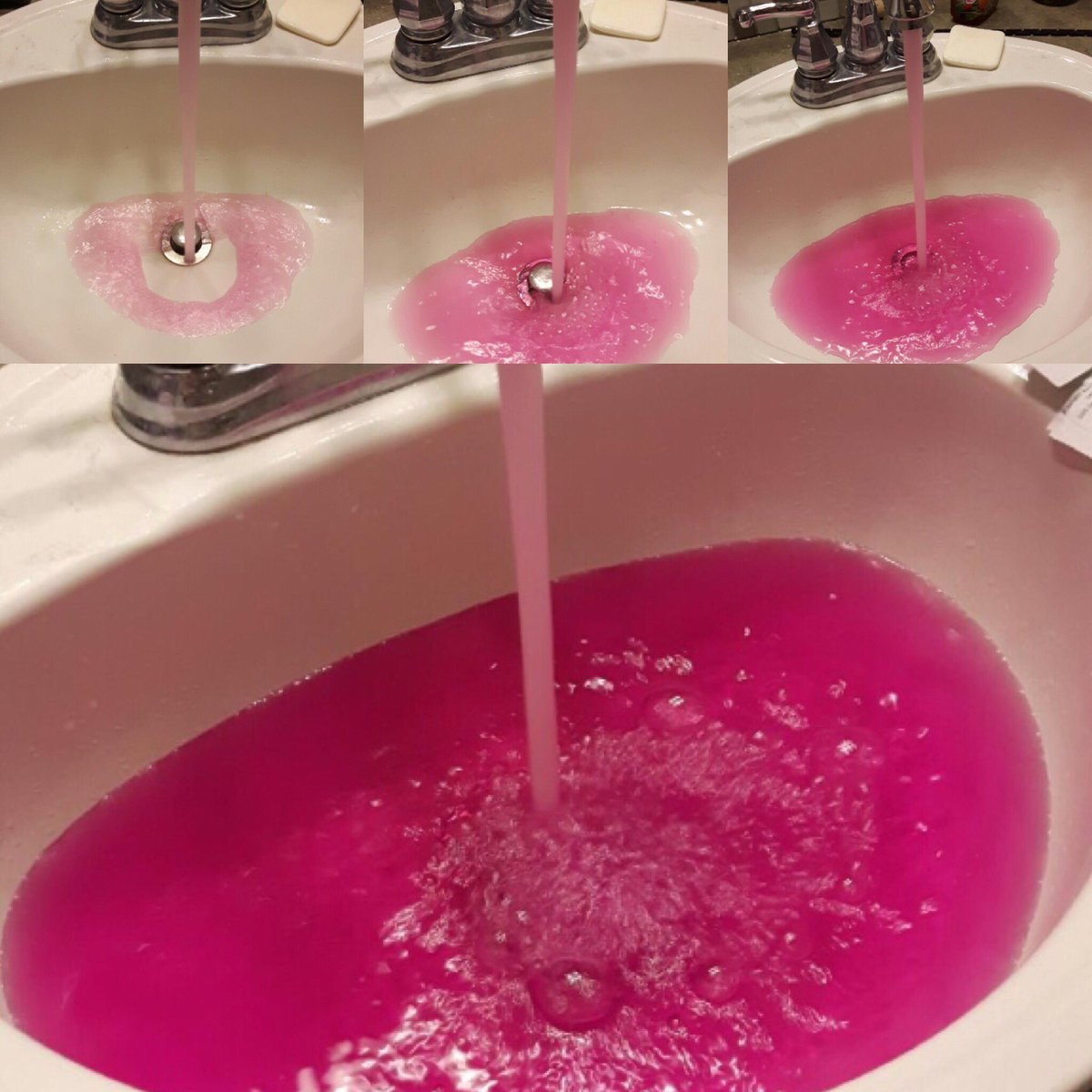韓国　マルチポジャギ　「Water in Pink」116 Pink Water: Canadian Town Tap Changes Color