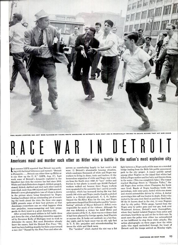 Detroit Race Riots 1943: Photos From a City in Turmoil During WWII