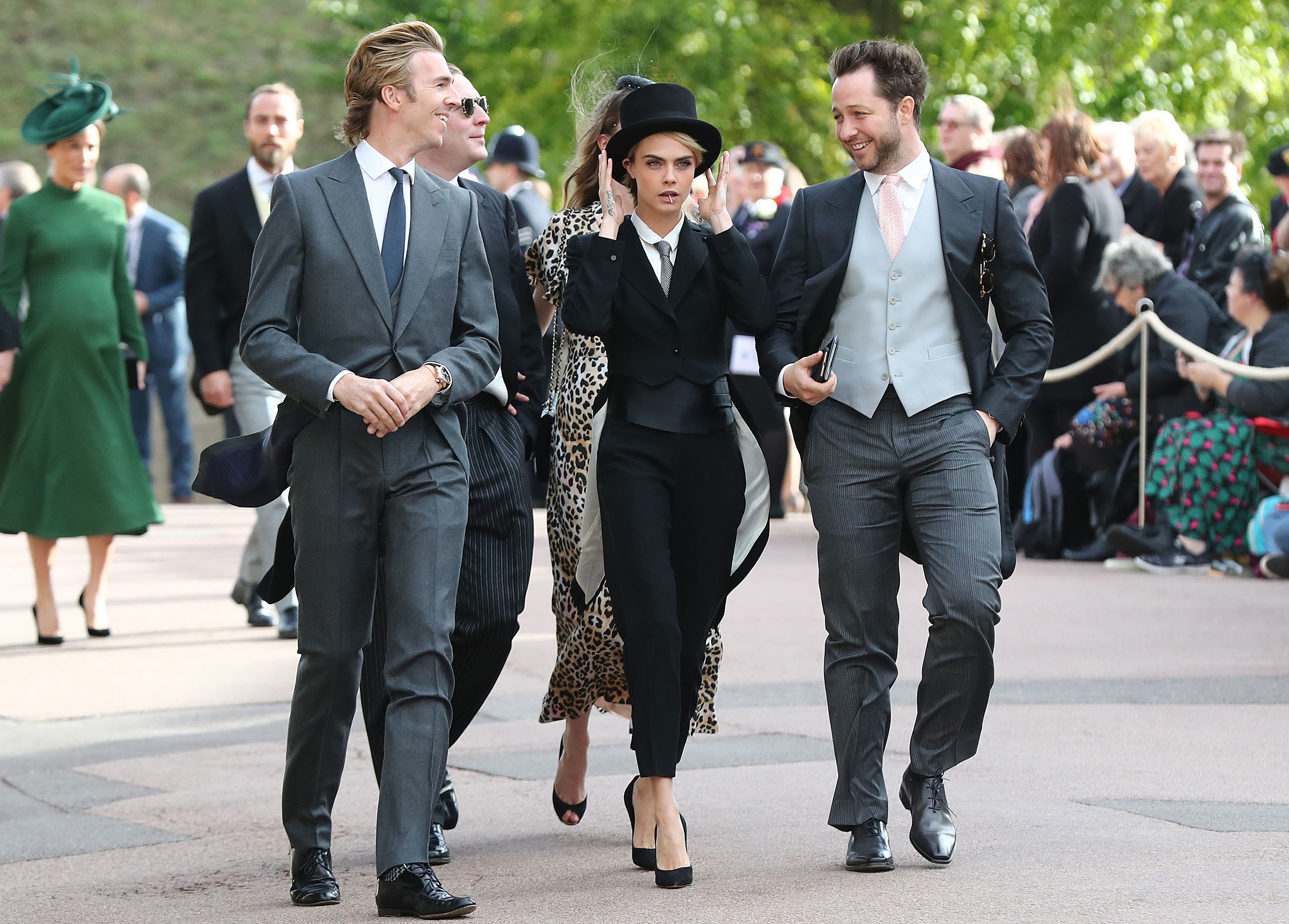 sachin and babi light blue dress Princess Eugenie weds Jack Brooksbank
