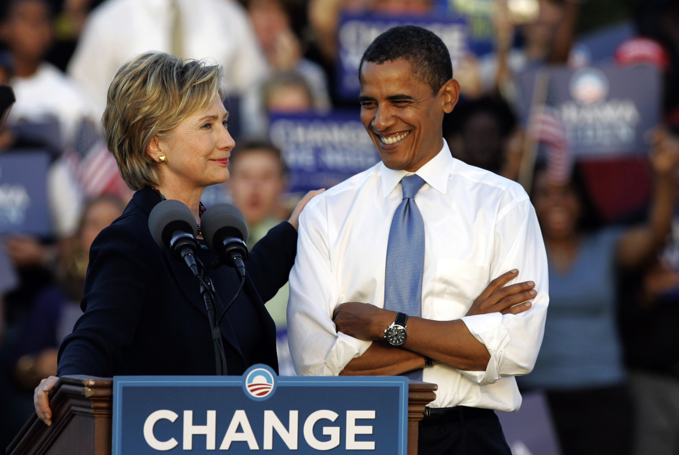 See Hillary Clinton, Barack Obama Go From Rivals to Friends