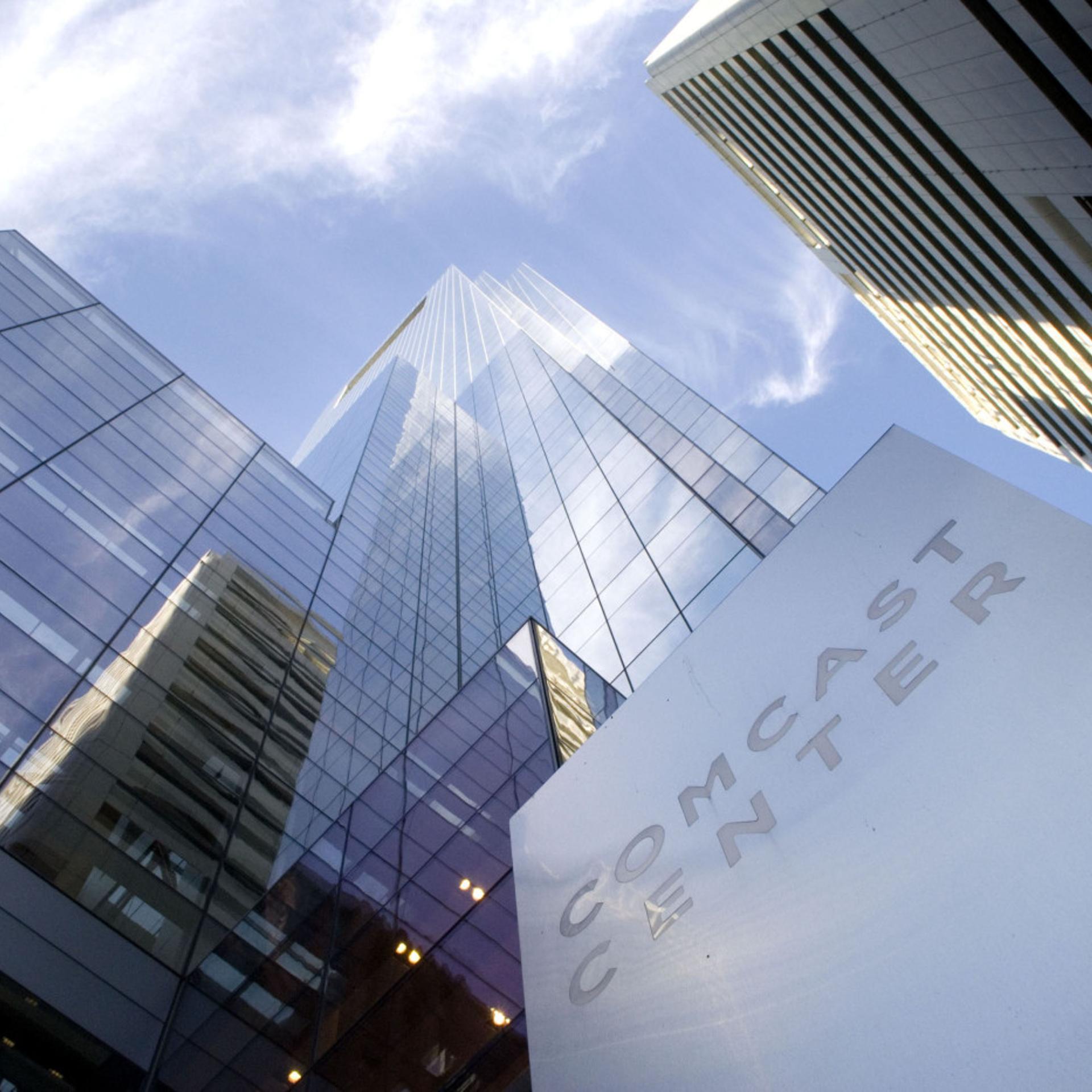 The Comcast Center, home to Comcast's corporate headquarters, in Philadelphia