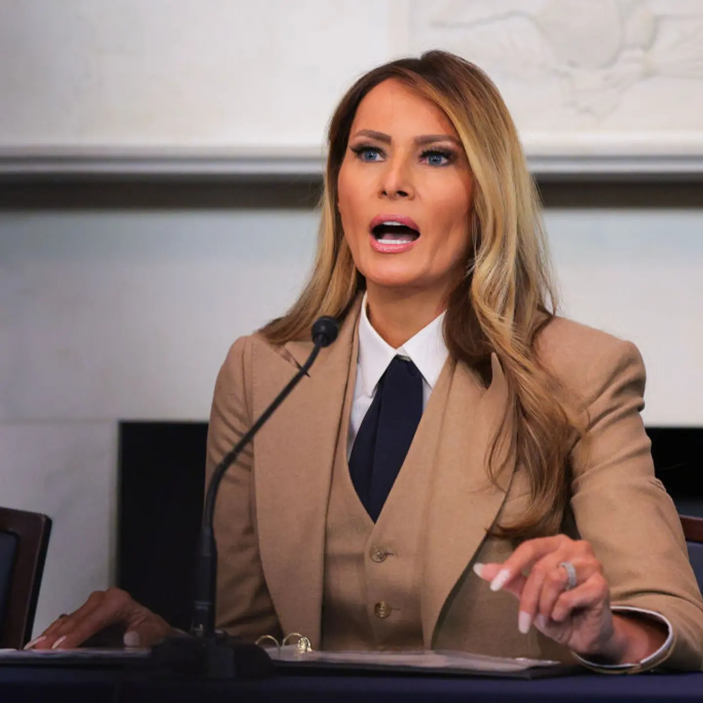 First Lady Melania Trump Joins Roundtable Discussion On "Take It Down Act"