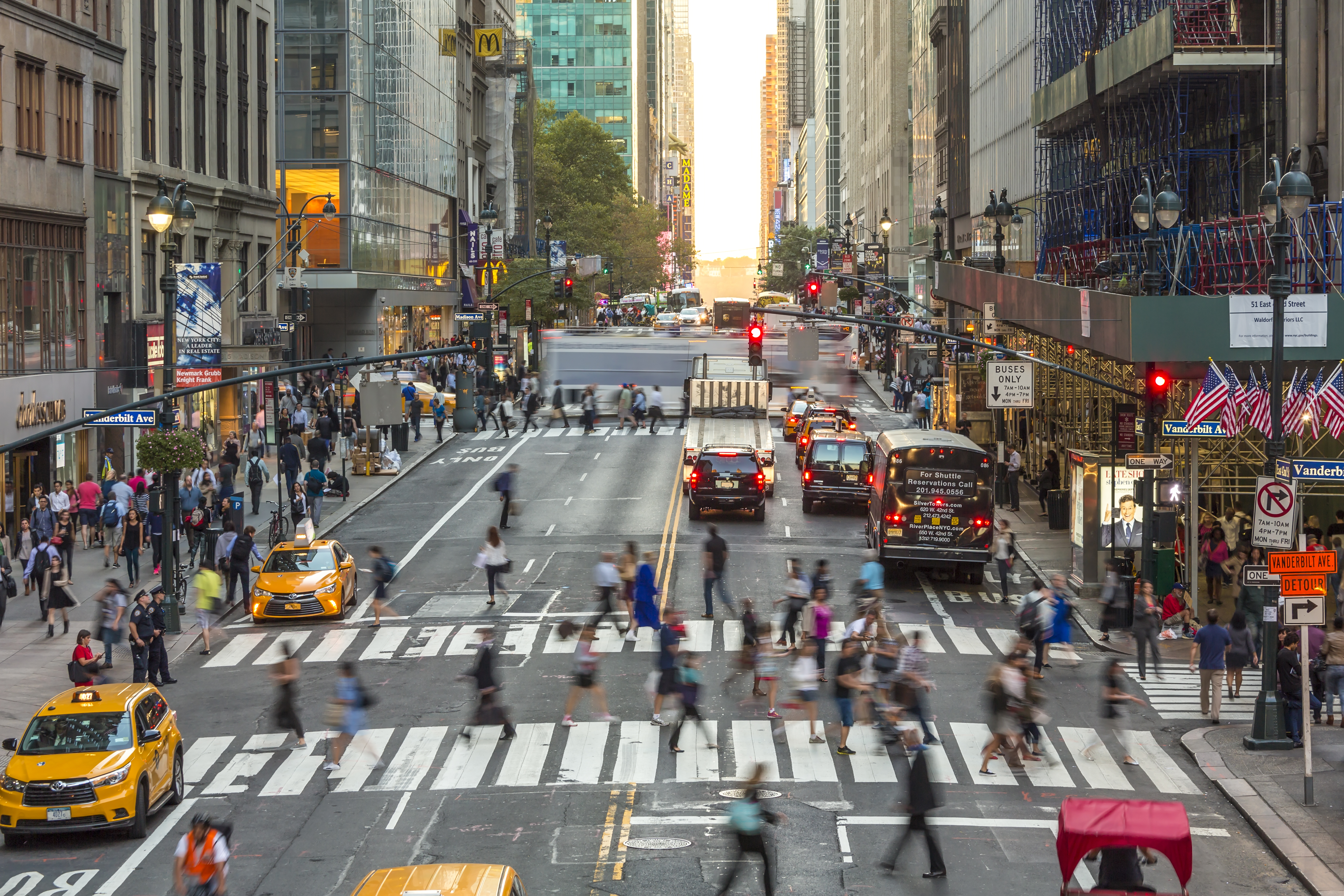 Busy avenue, Central Manhattan, New York City
