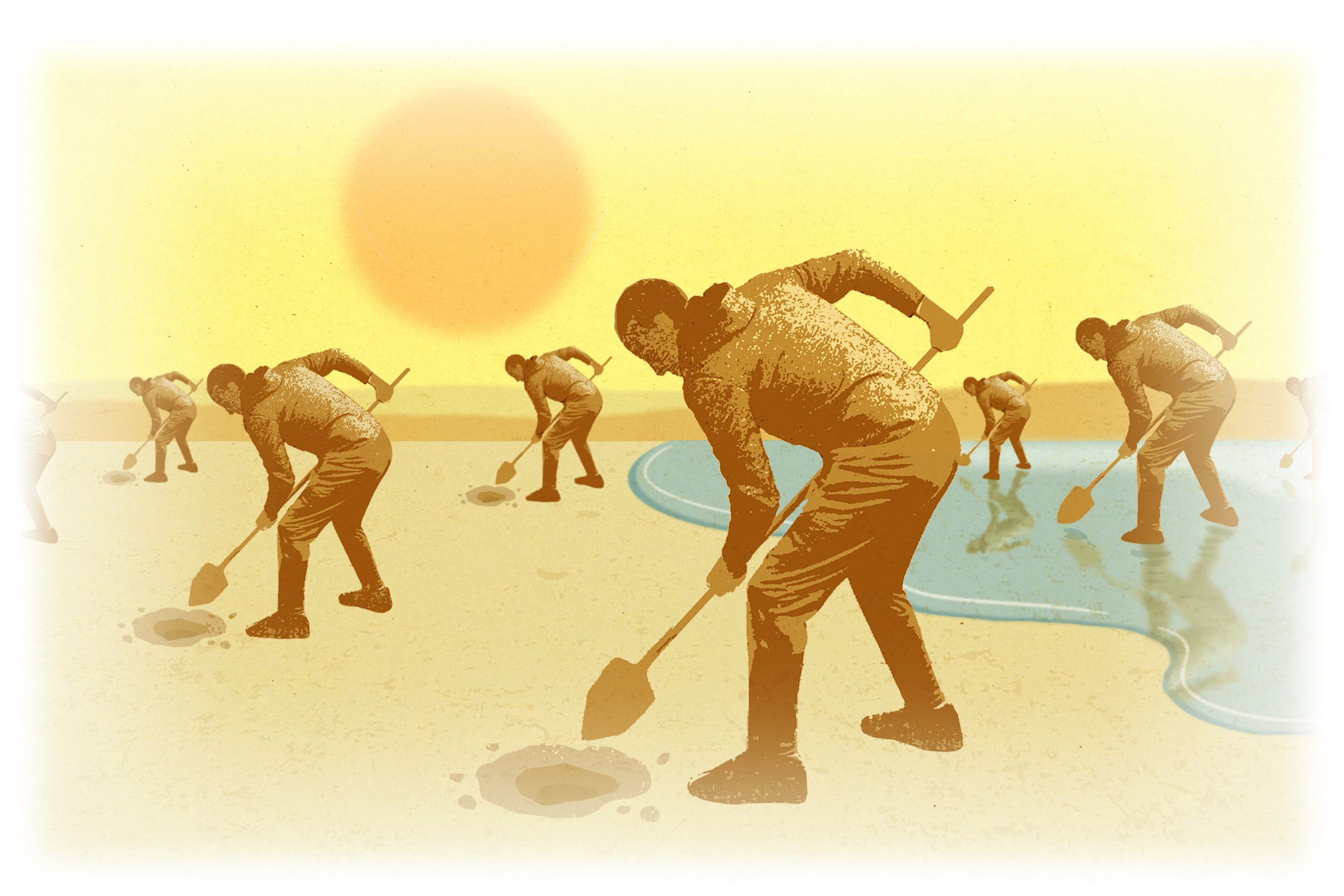 One person remembers dreaming about digging holes in the desert to slow sea level rise.
