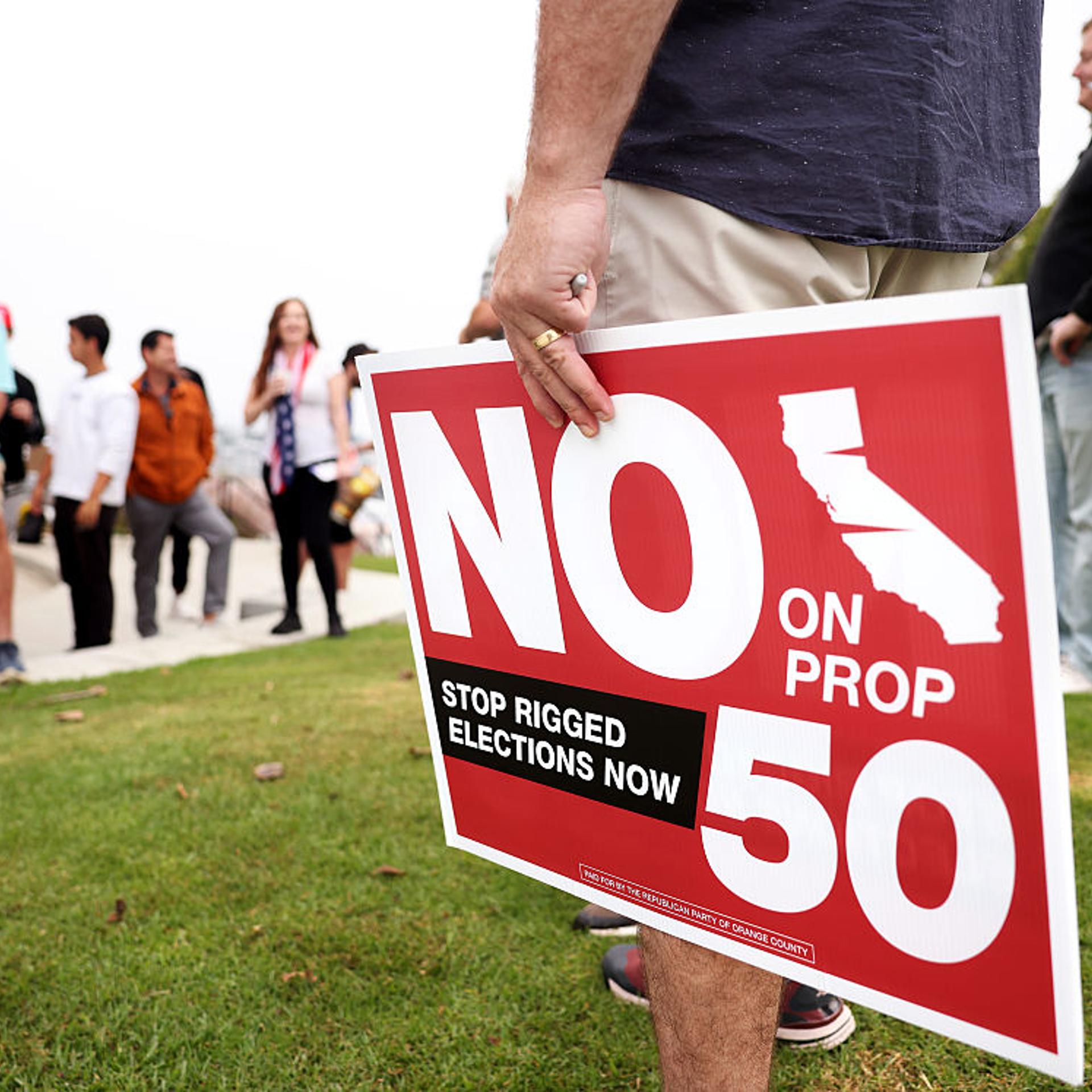 No on Prop. 50, rally, Republicans, Orange County.