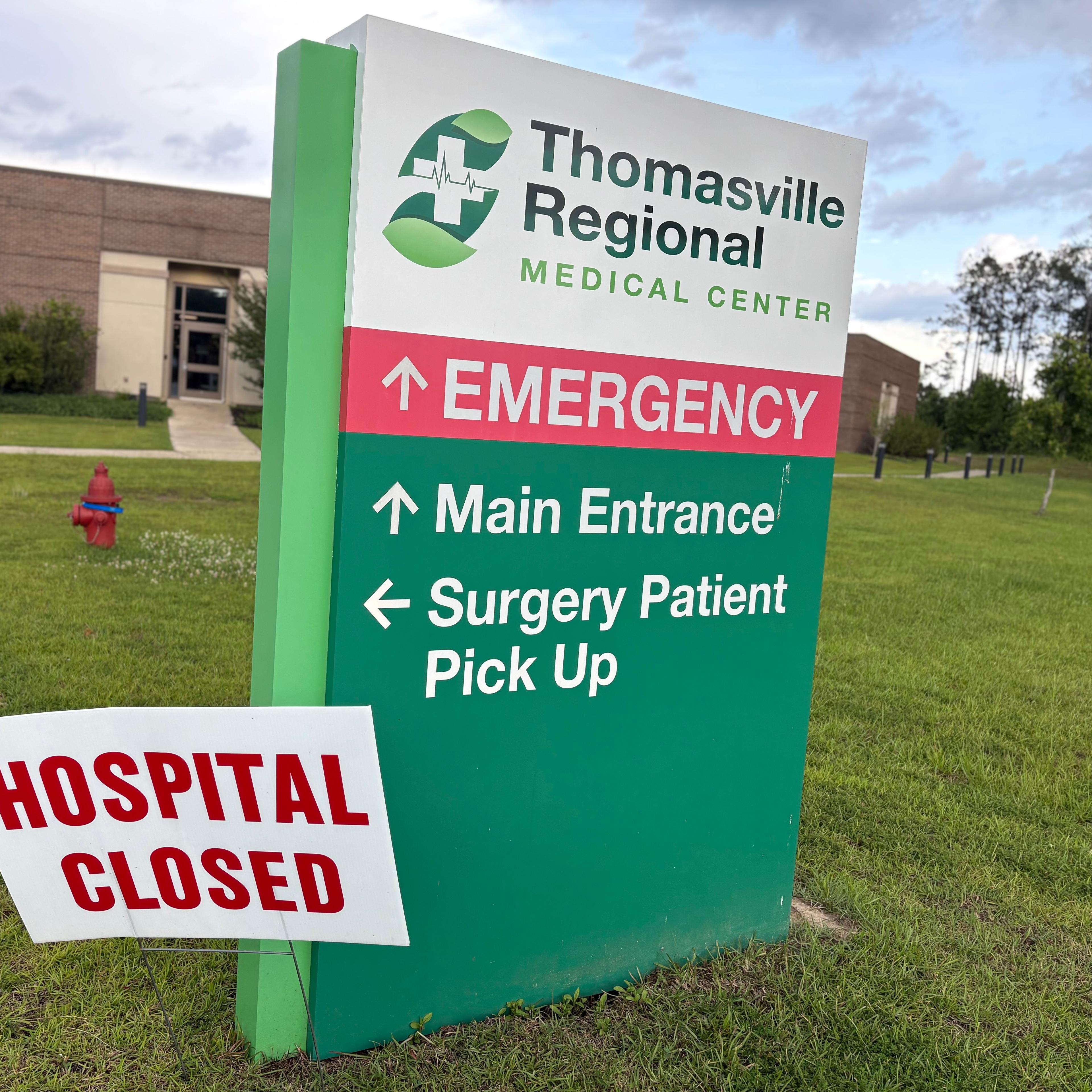 The Thomasville Regional Medical Center, a rural hospital, closed in Sept. 2024