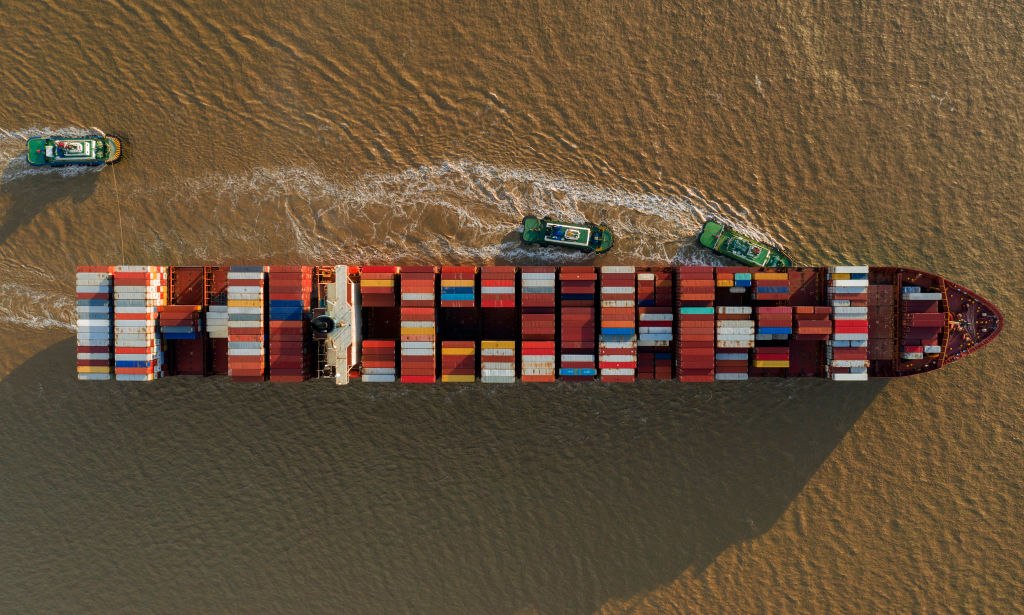 Yangshan Deepwater Port In Shanghai