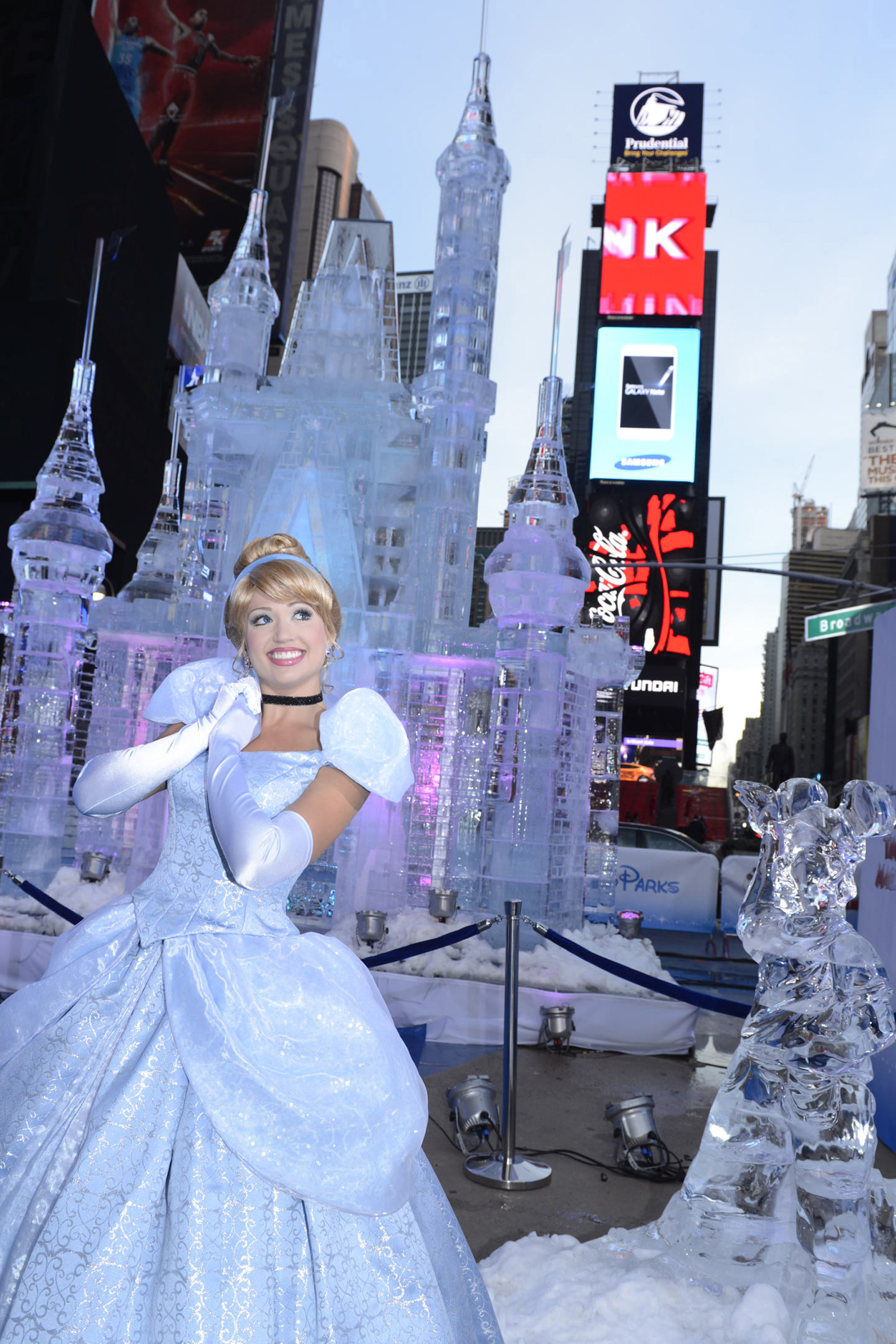 Disney Parks Builds A Giant Ice Castle In Times Square To Announce "Limited Time Magic" For 20113