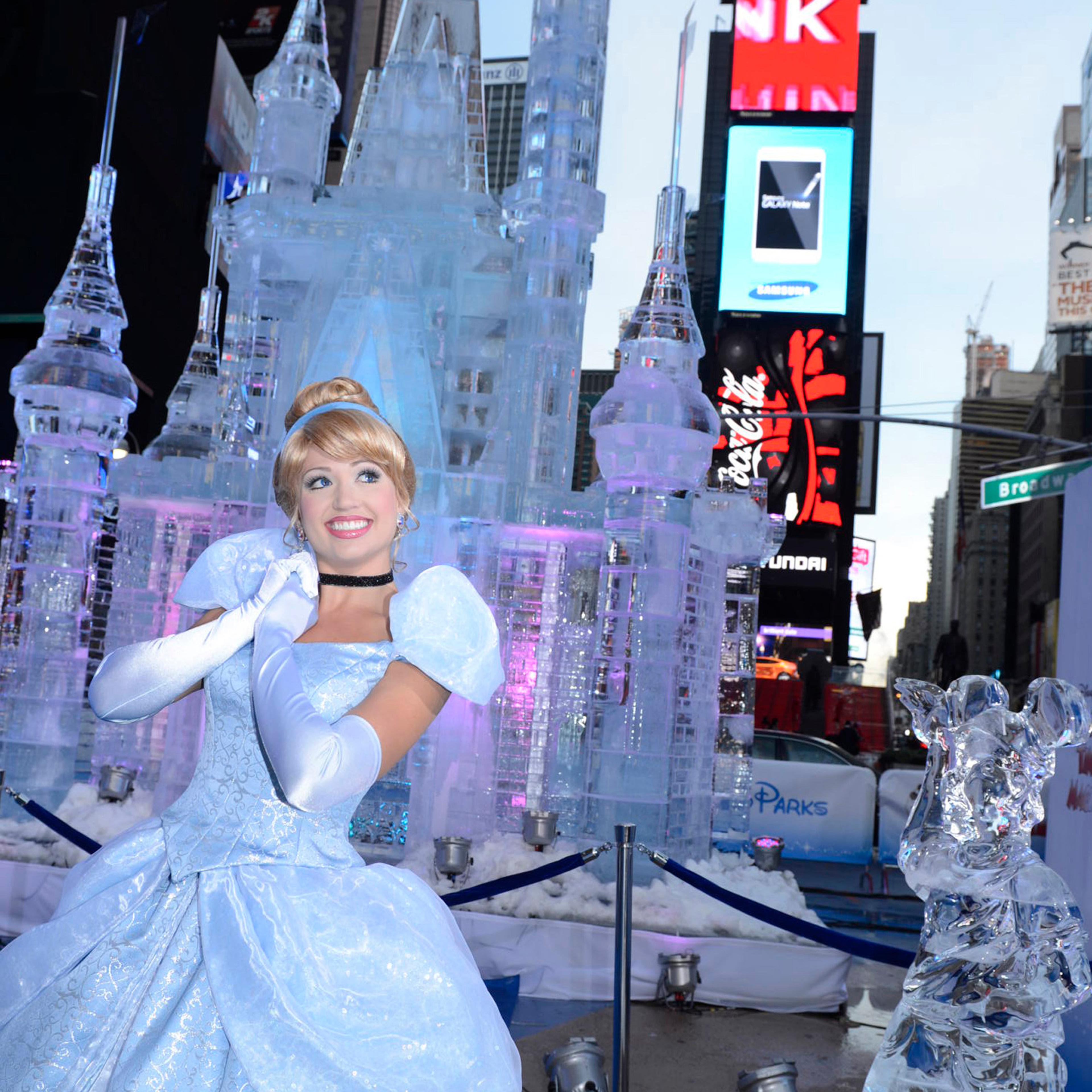Disney Parks Builds A Giant Ice Castle In Times Square To Announce "Limited Time Magic" For 20113