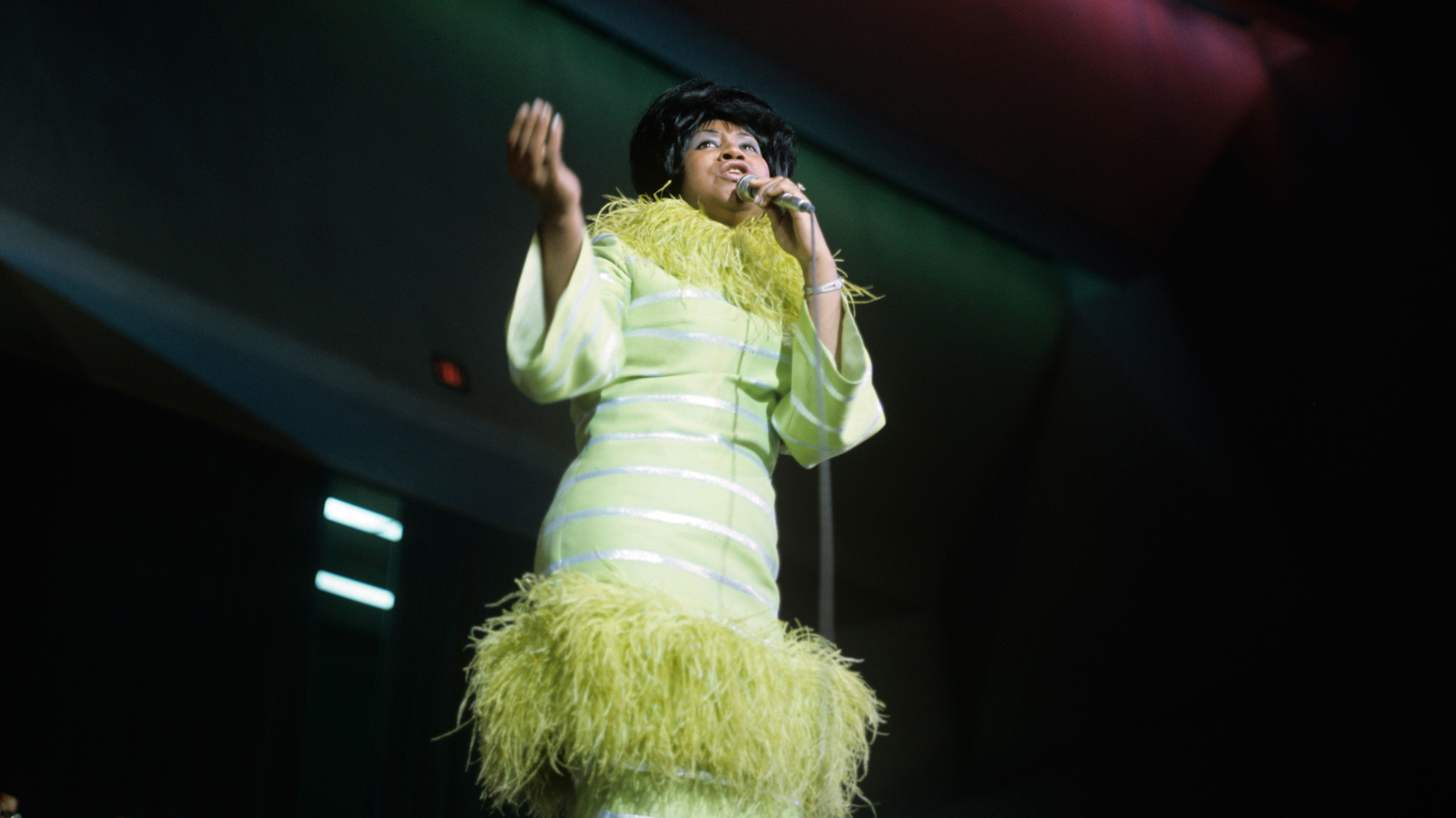 Aretha Franklin performs in 1969.