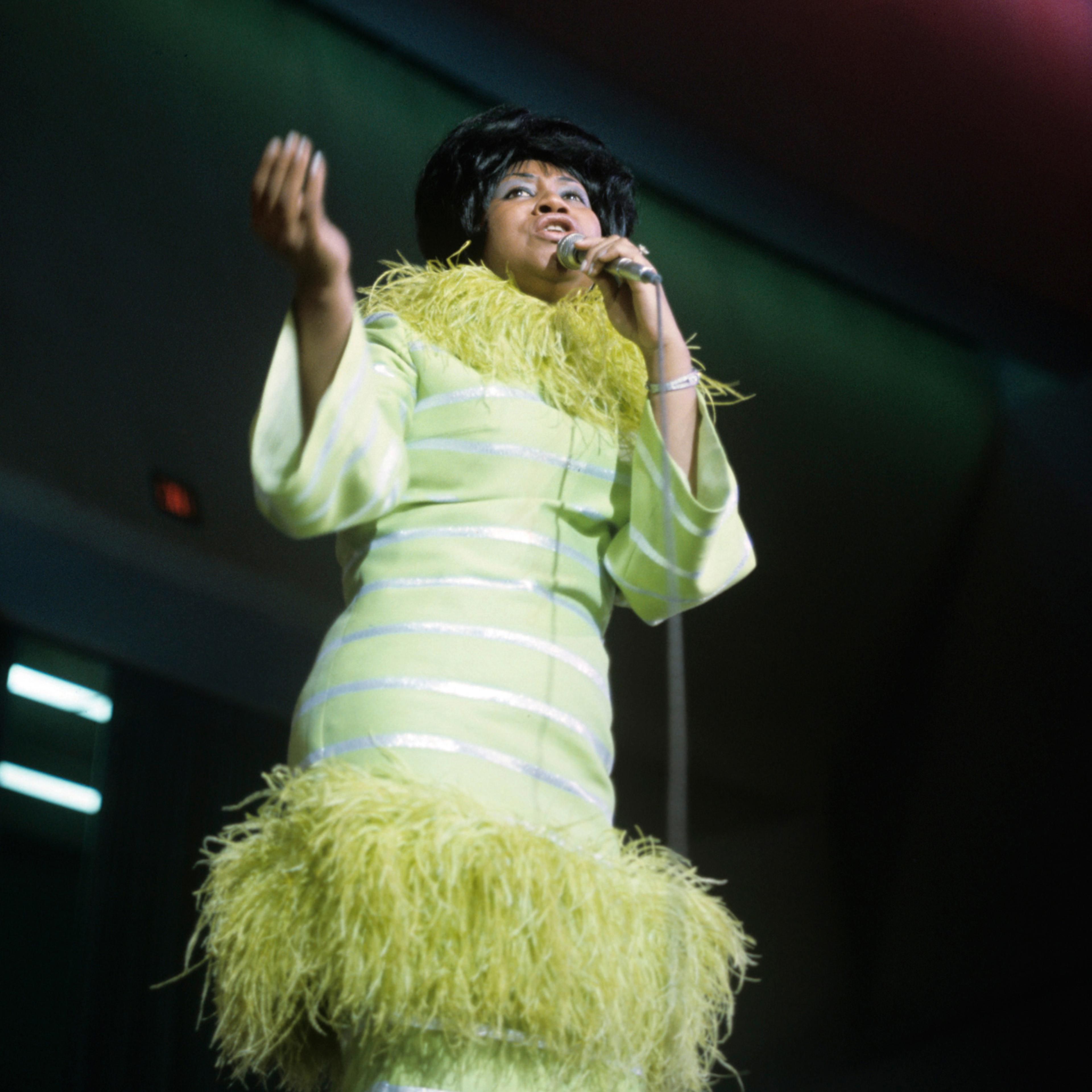 Aretha Franklin performs in 1969.