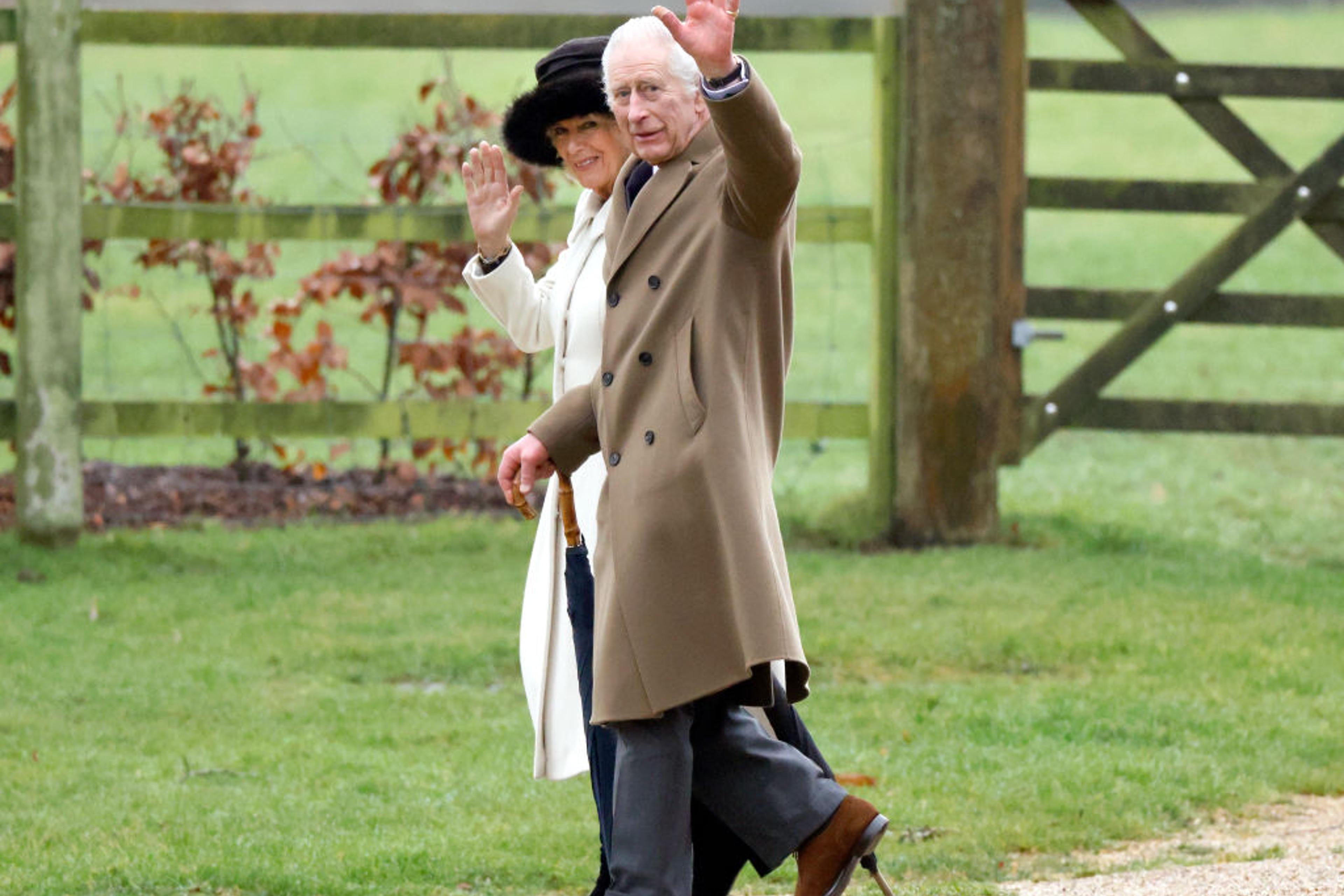 King Charles III Attends Sunday Church