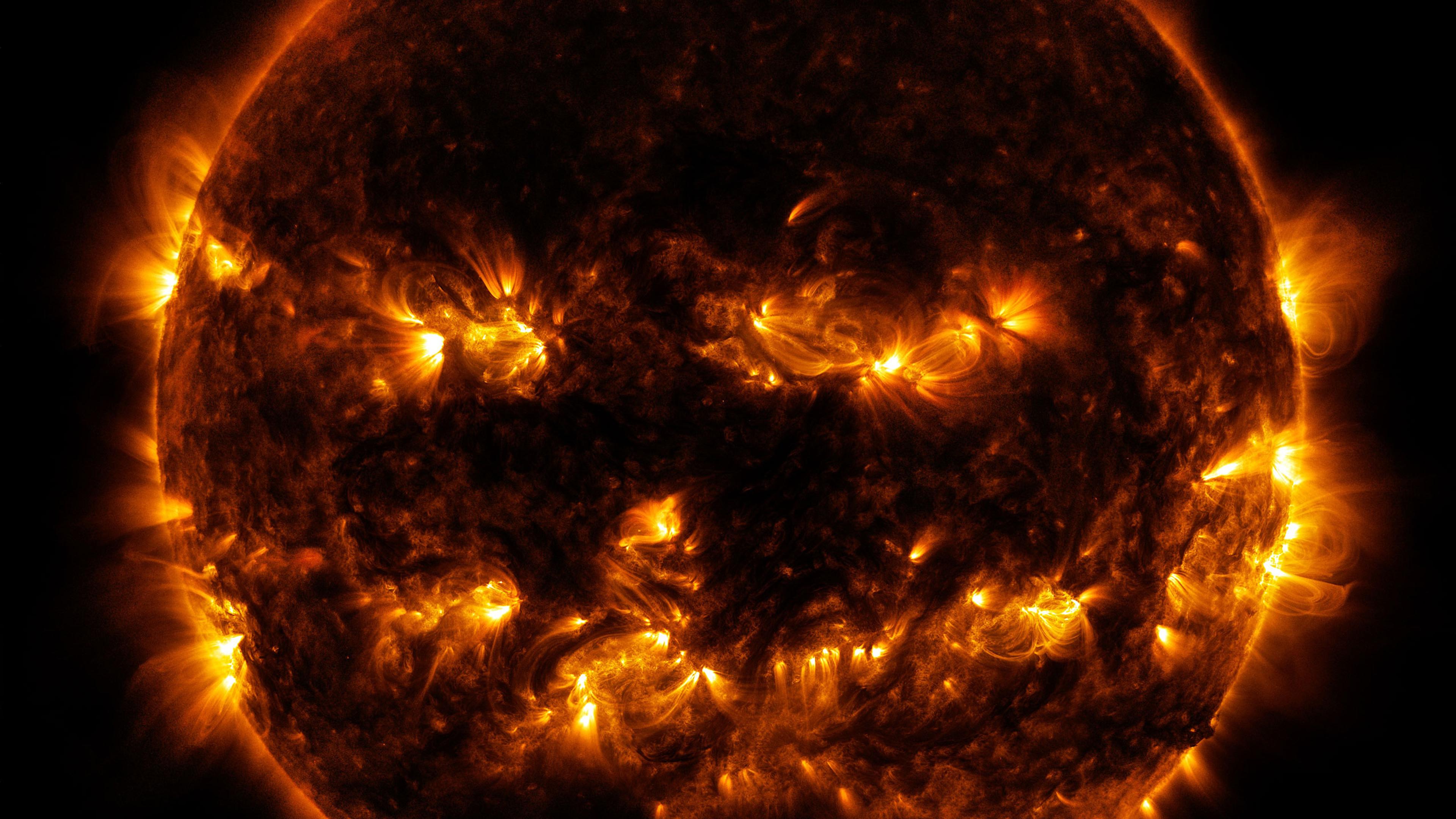 A NASA photo taken Oct. 8 appears to look like Jack-O-Lantern.NASA/GSFC/SDO
