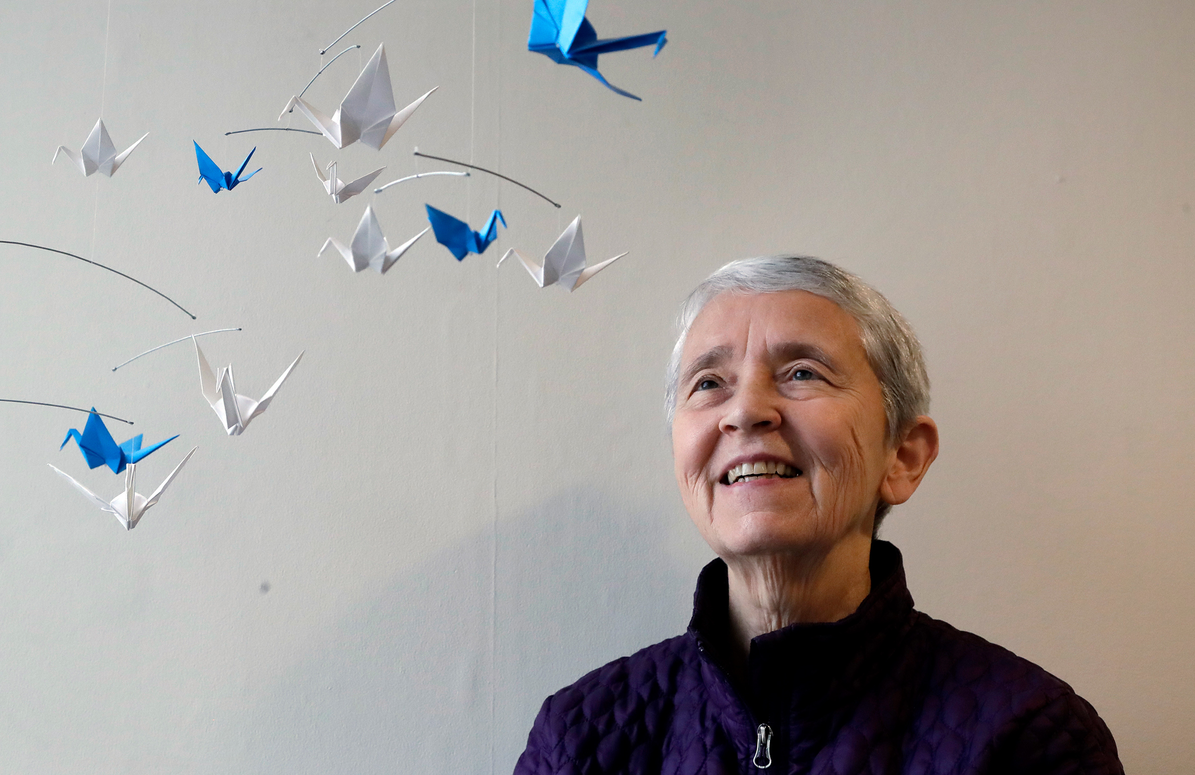 Sister Judy Byron, director and coordinator of the Northwest Coalition for Responsible Investment, in her office in Seattle, March 2018.