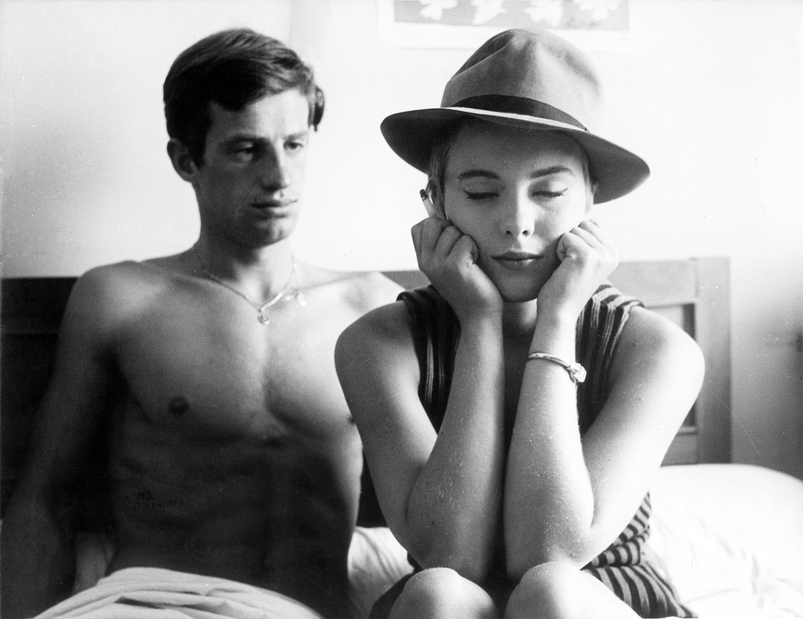 How French Cinema Changed the Rules of Filmmaking 2 French cinema: Jean Seberg as Patricia Franchini sits wearing a fedora while Jean-Paul Belmondo as Michel Poiccard watches her in Jean-Luc Godard’s Breathless (1960).