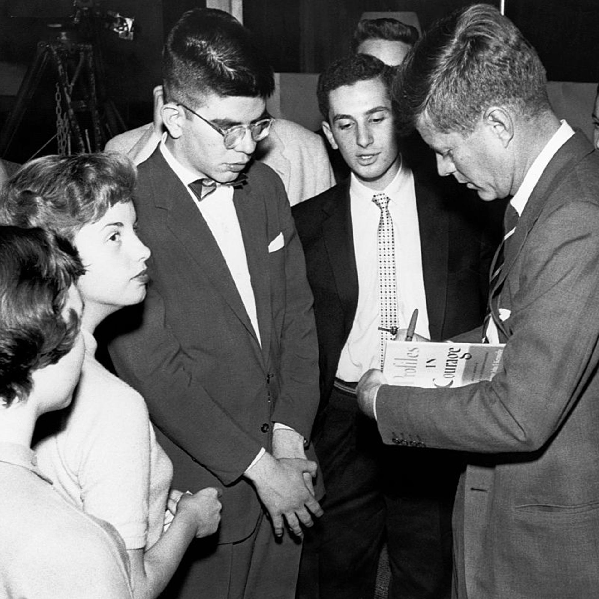 Senator John Kennedy Signing Copies of Profiles in Courage