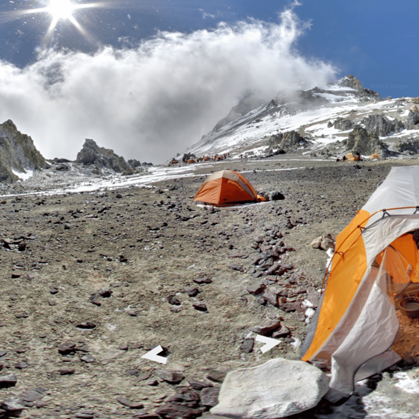 Aconcagua, located in Argentina, is the highest peak in the Western and Southern hemispheres.