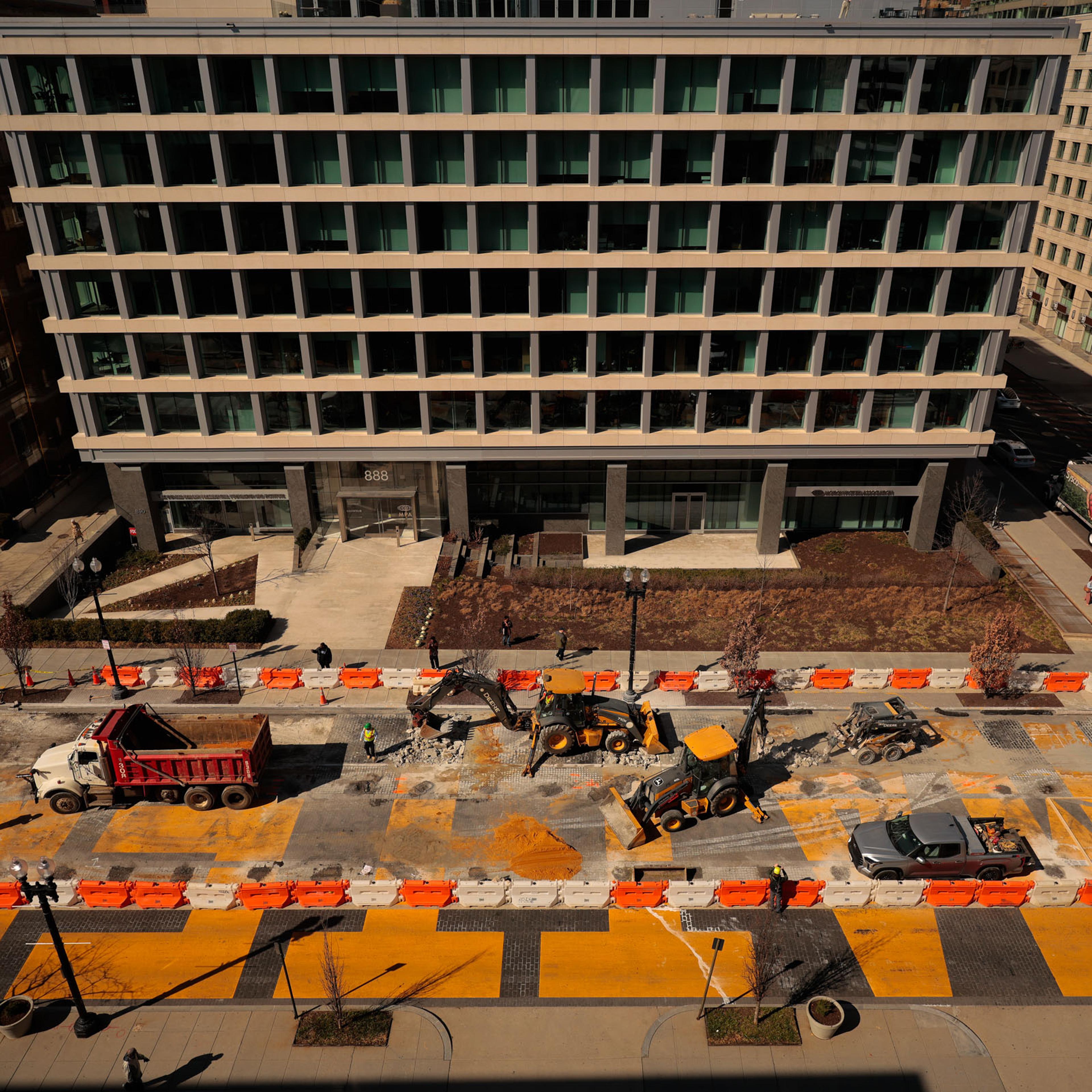 Black Lives Matter Plaza Mural Removal Begins In Washington, D.C.