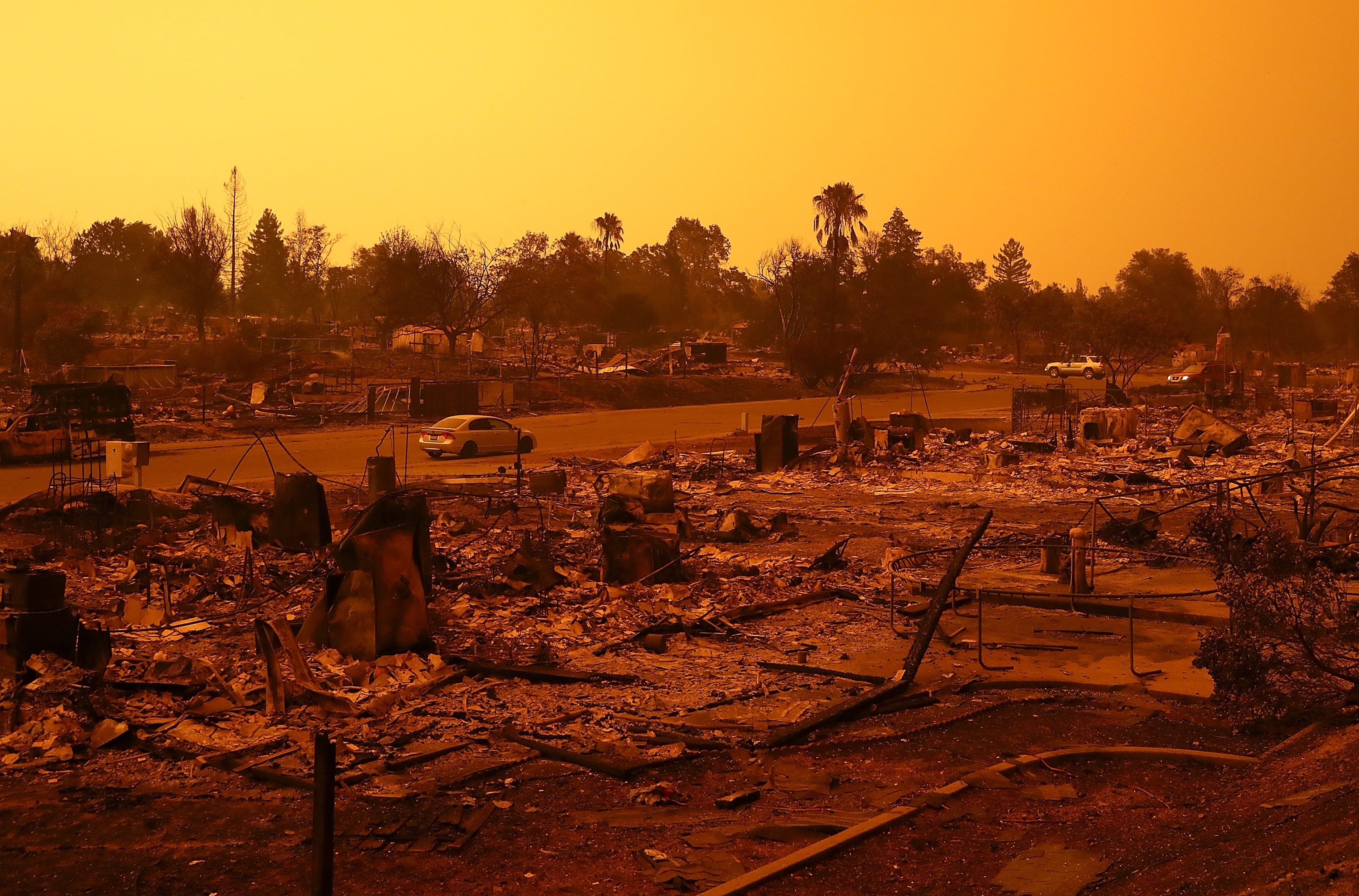 A view of homes that were destroyed by the Carr Fire in Redding, Calif. on July 27.