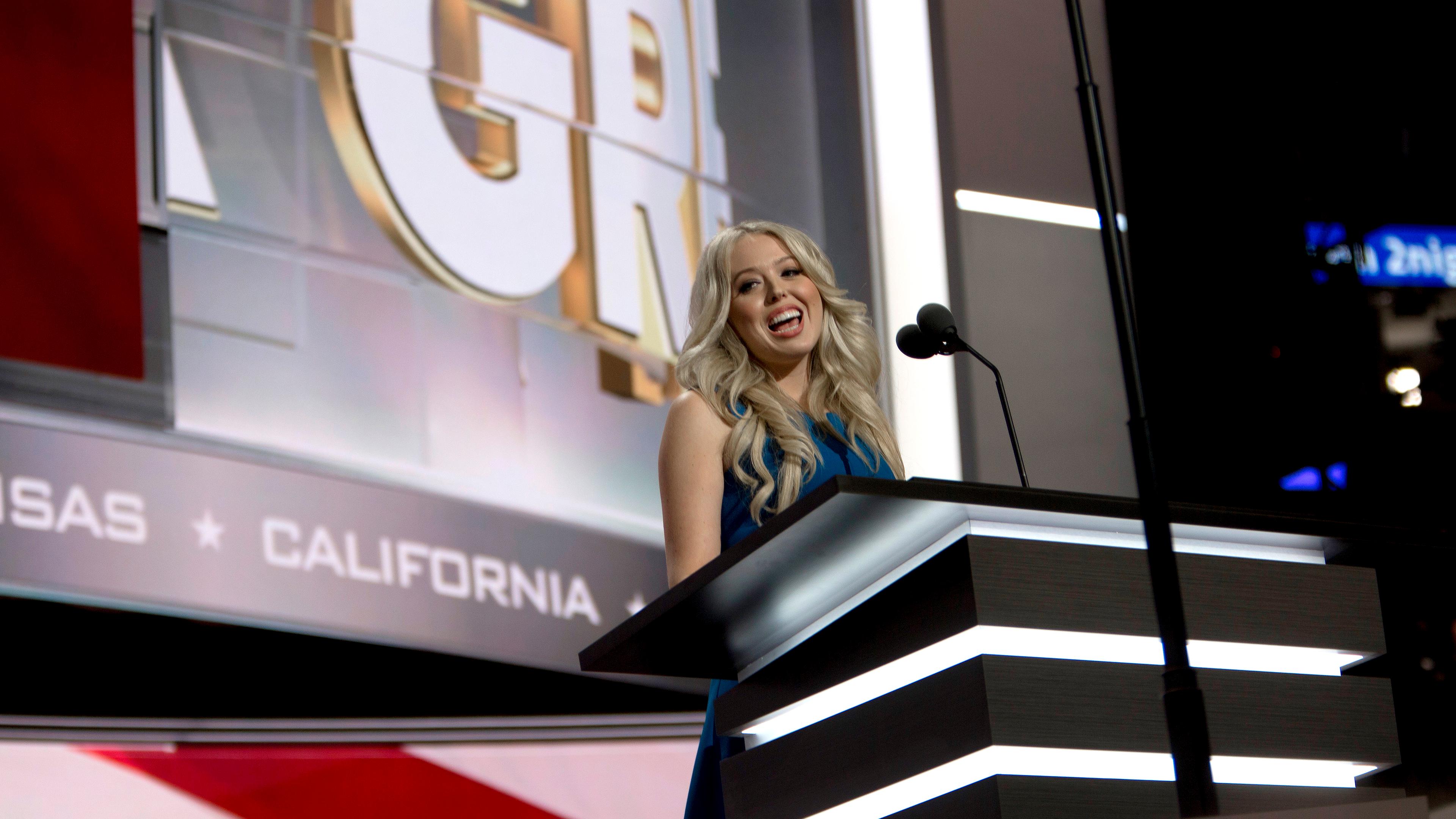 Tiffany Trump speaks at the Republican National Convention in Cleveland on July 19, 2016.