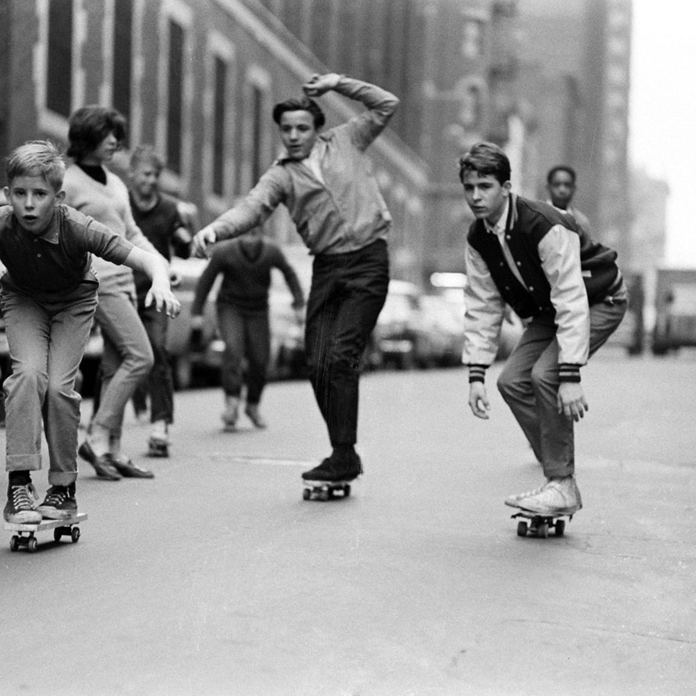Skateboarding in New York City, 1965