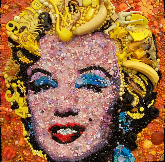 Incredibly Colorful Art Created From Found Objects