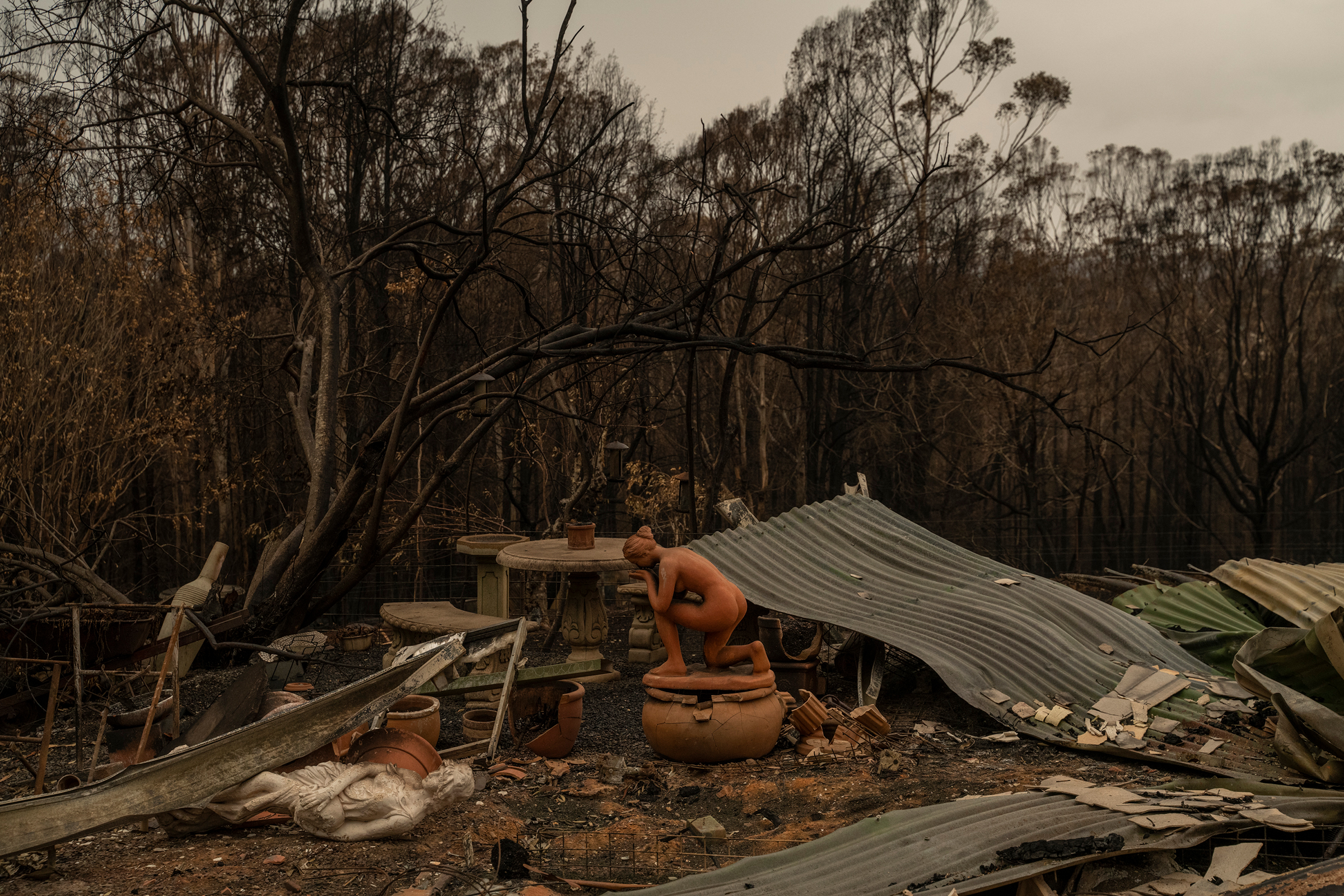 A nursery and home destroyed by bushfire in Lake Conjola, New South Wales, Australia, on Jan. 5, 2020.