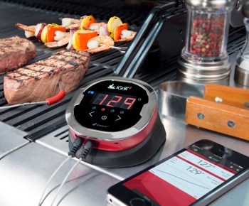 Set Barbecue: Guanto Termico 800°C, 2 Artigli In Acciaio E Termometro Digitale Con Sonda - 3