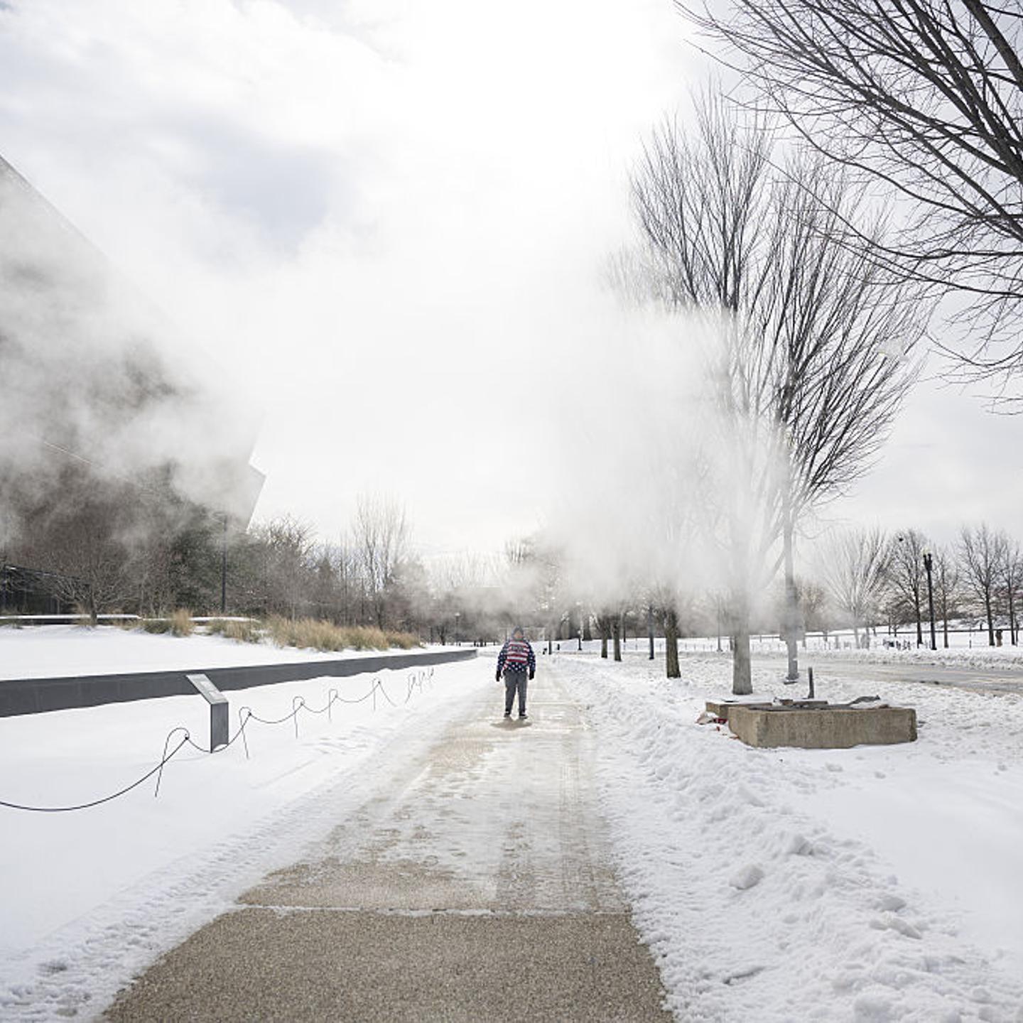 Heavy winter storm in Washington DC