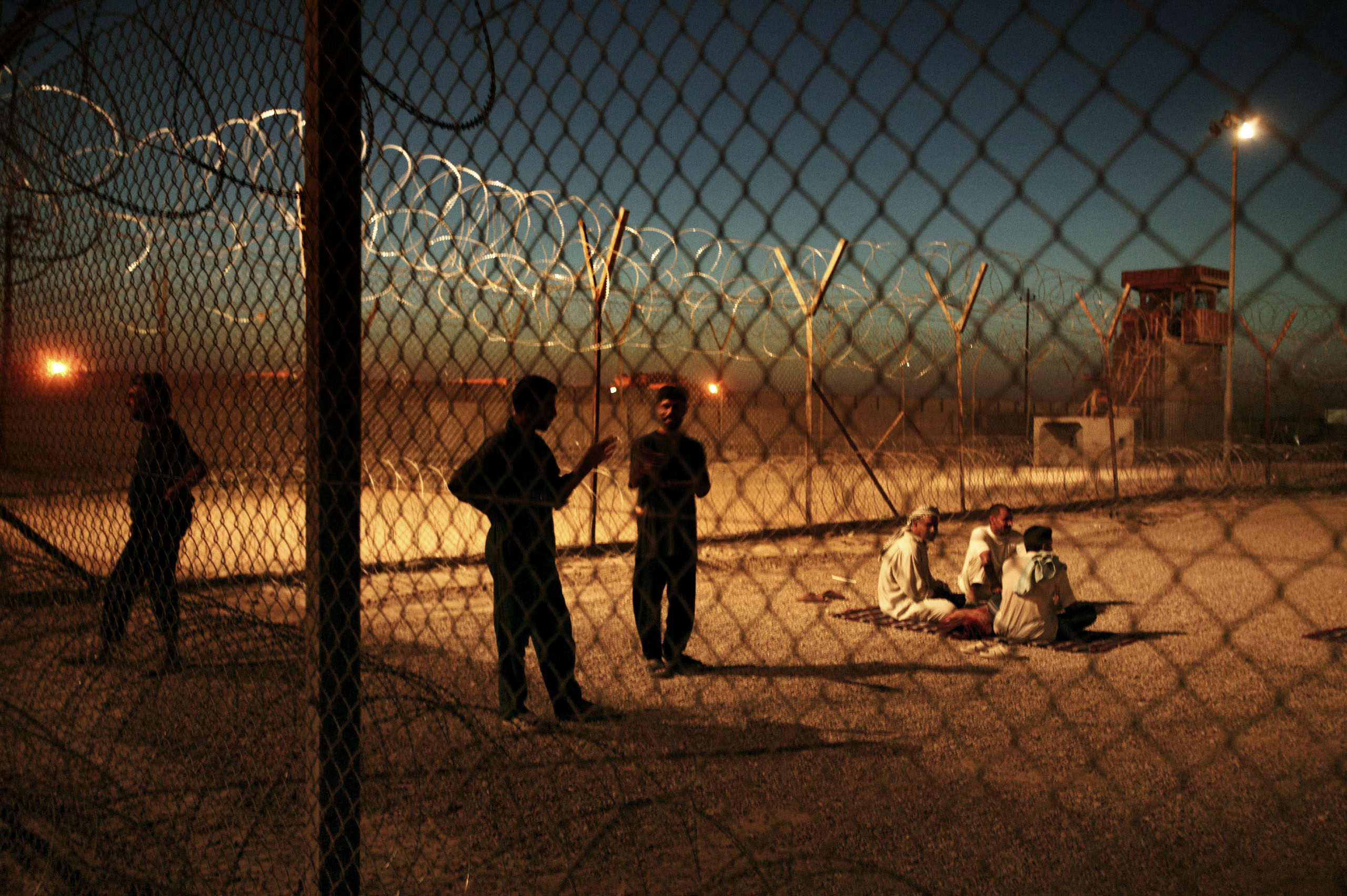 Iraqi detainees in Abu Ghraib prison, Baghdad, Iraq, June 25, 2004.