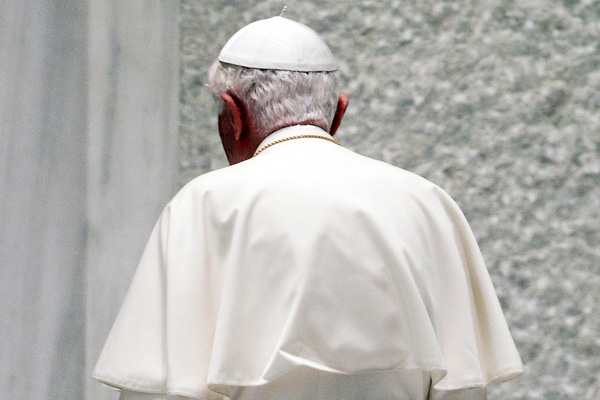 Pope Benedict XVI during his general audience in aula Paolo VI at the Vatican, on July 27, 2012.