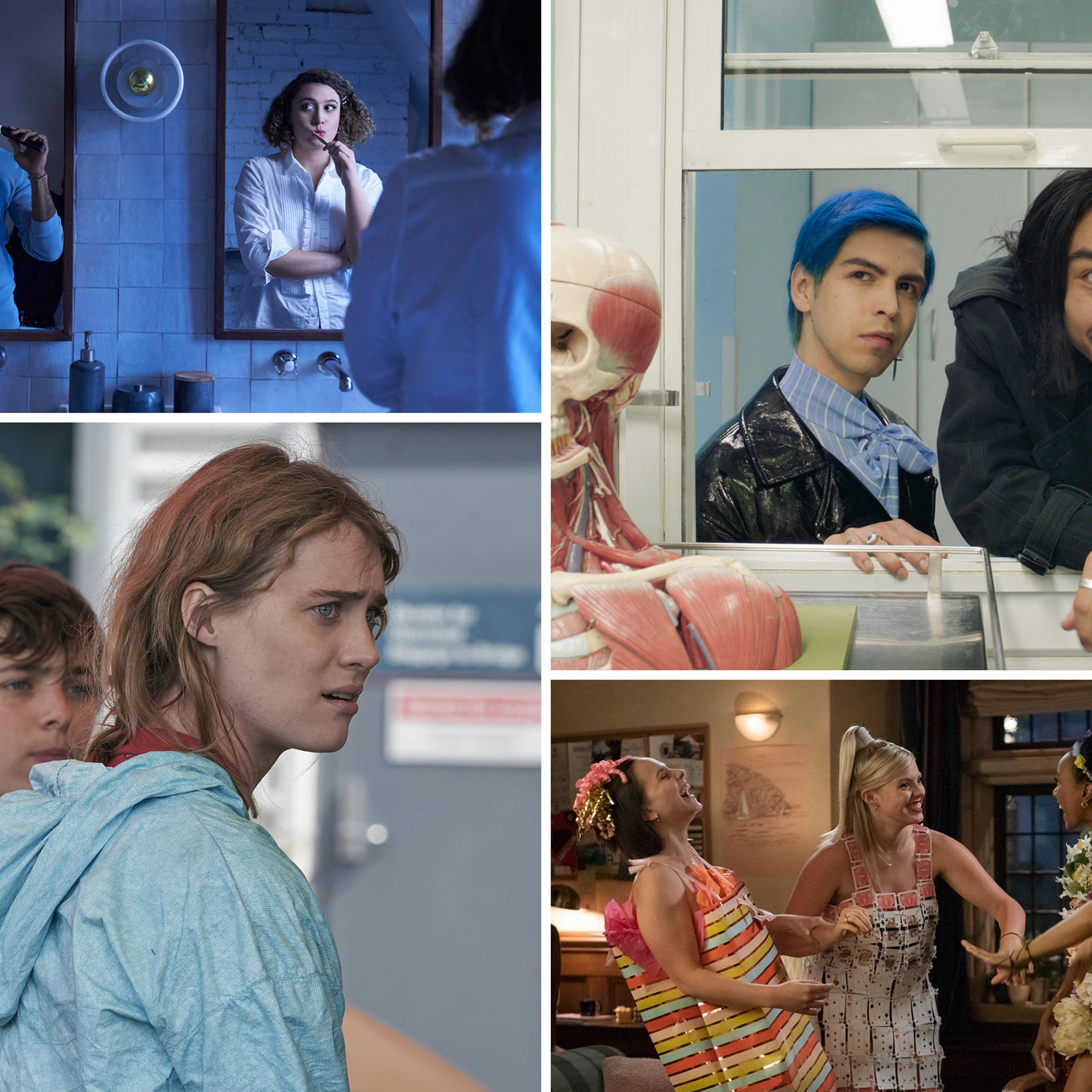 scenes from Starstruck, Los Espookys, Station Eleven, and The Sex Lives of College Girls