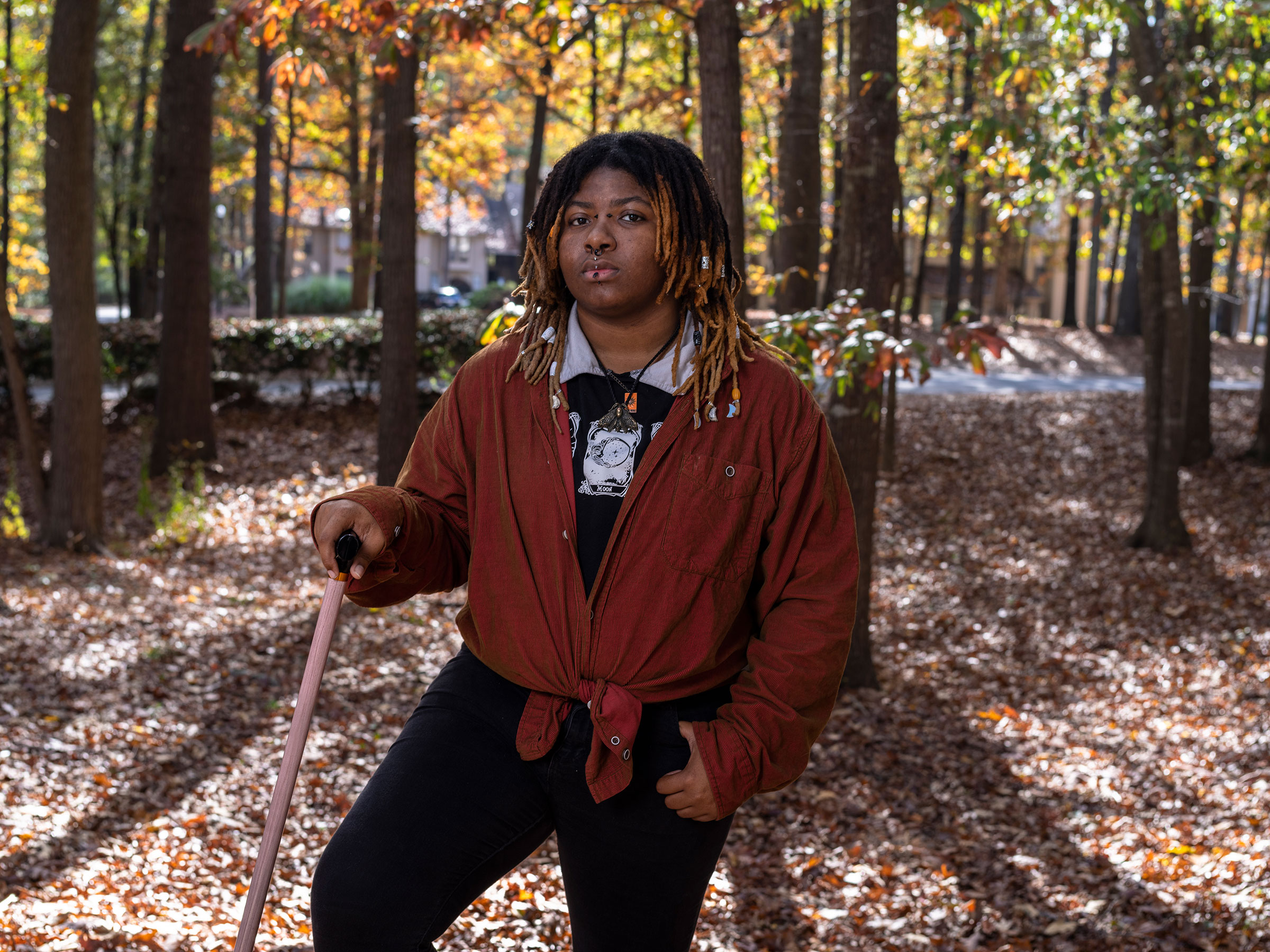 Marrow Woods poses for a portrait in Atlanta on Nov. 6. 