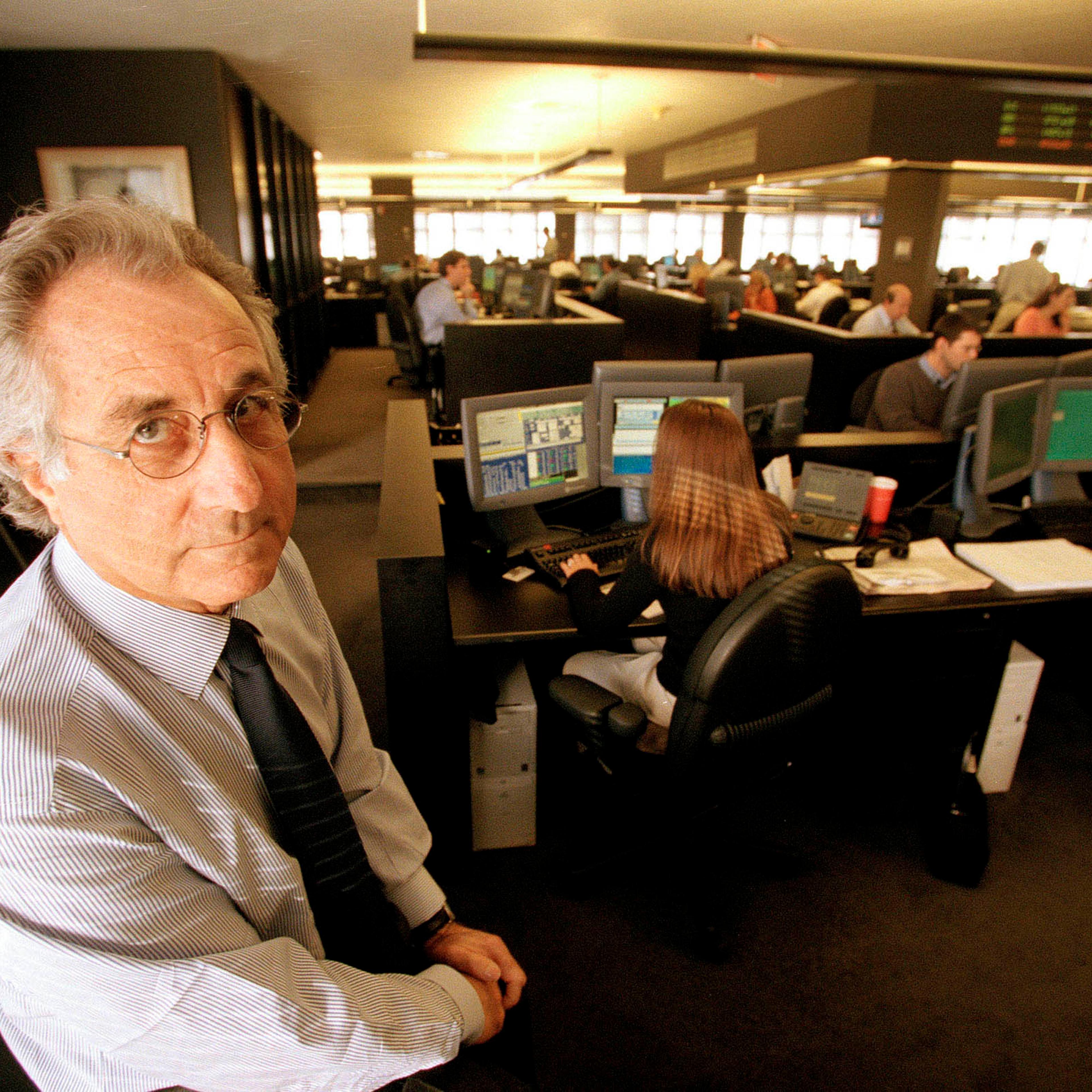 Bernard Madoff, chairman of Bernard L. Madoff Investment Securities, in his office in New York.
