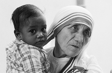 Mother Teresa in a Calcutta orphanage, 1979.