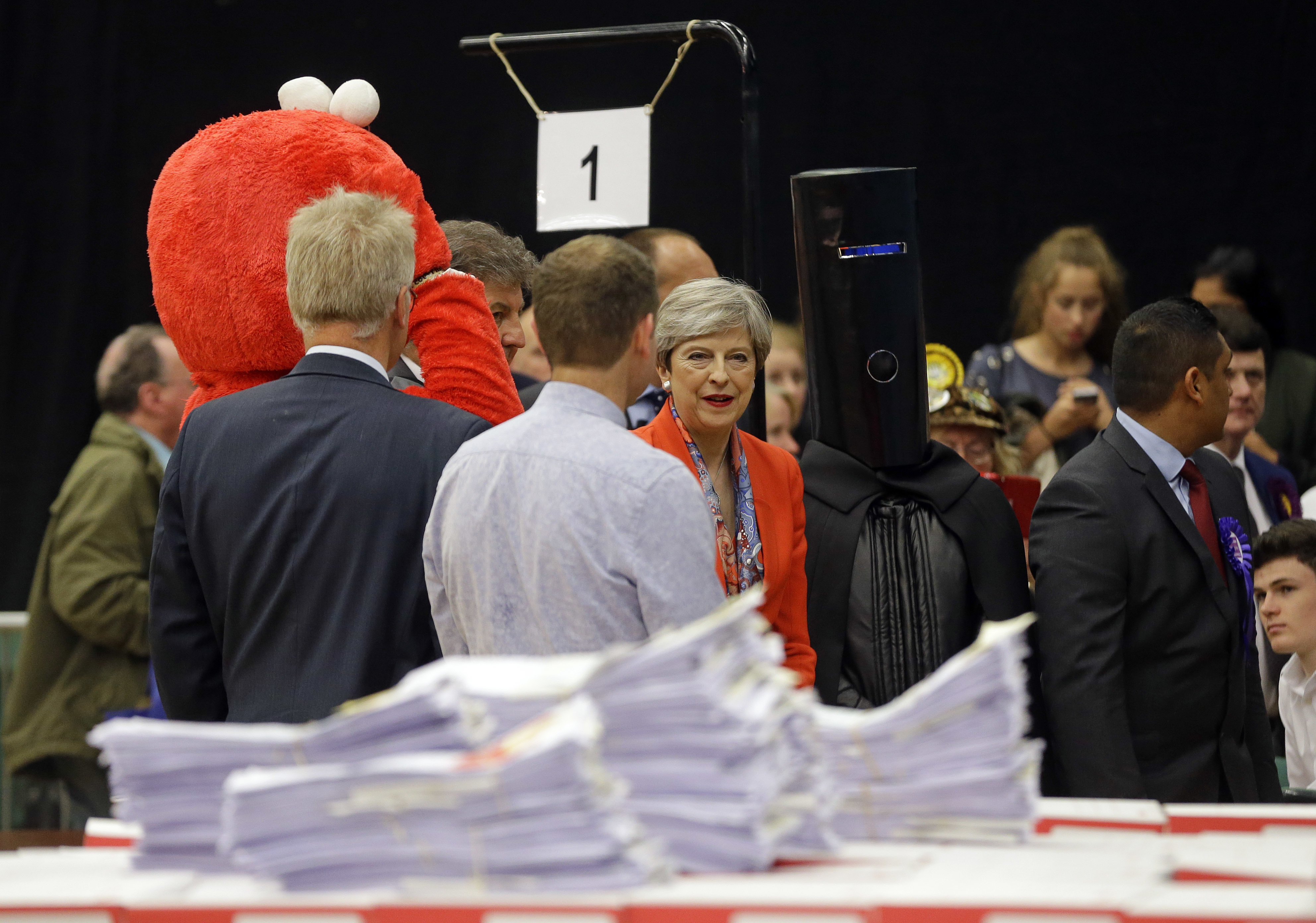 UK Election: Lord Buckethead Upstages PM Theresa May