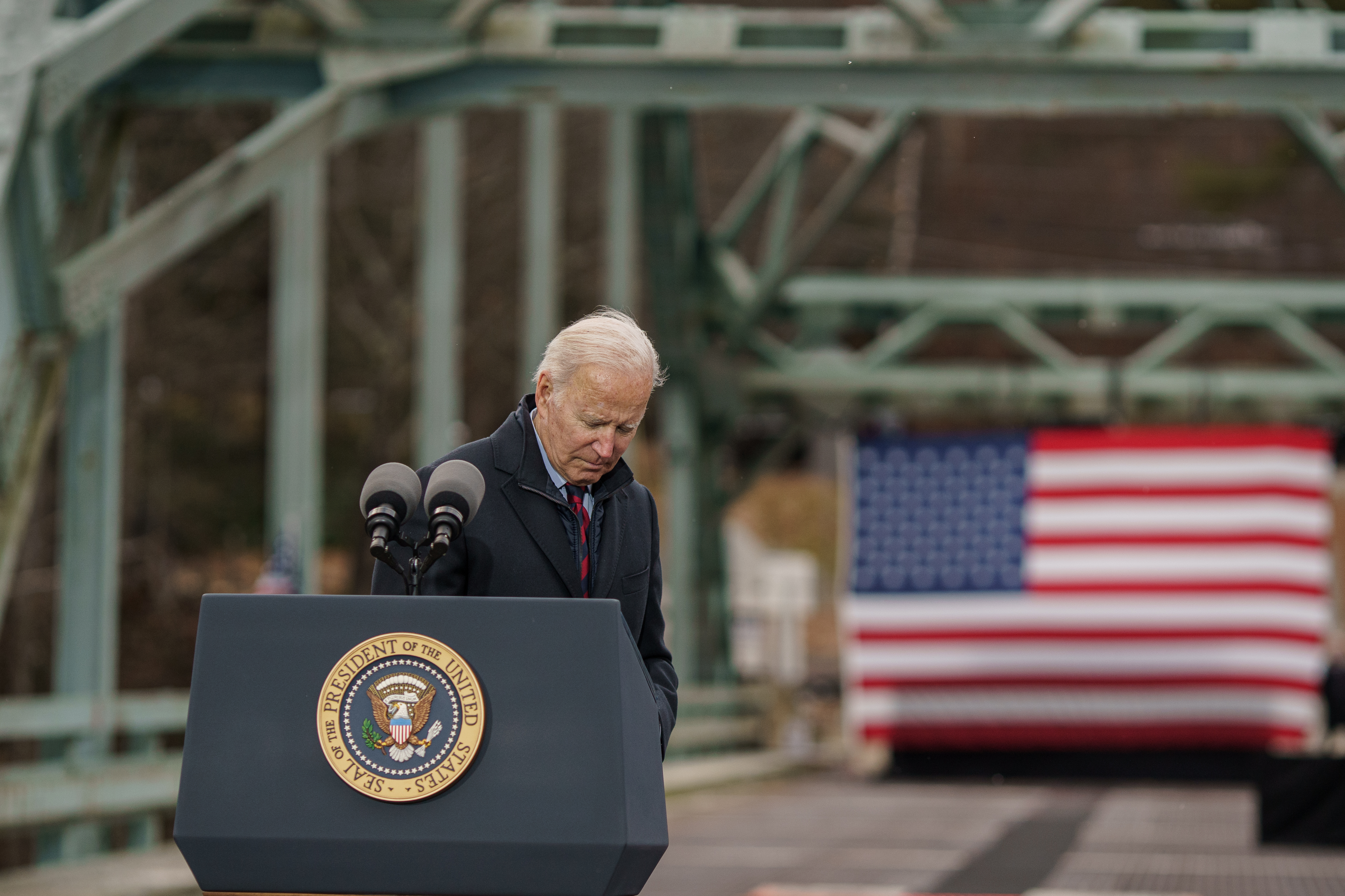 US President Joe Biden Visited New Hampshire Bridge Following Signing of the $1.2 Trillion Infrastructure Bill